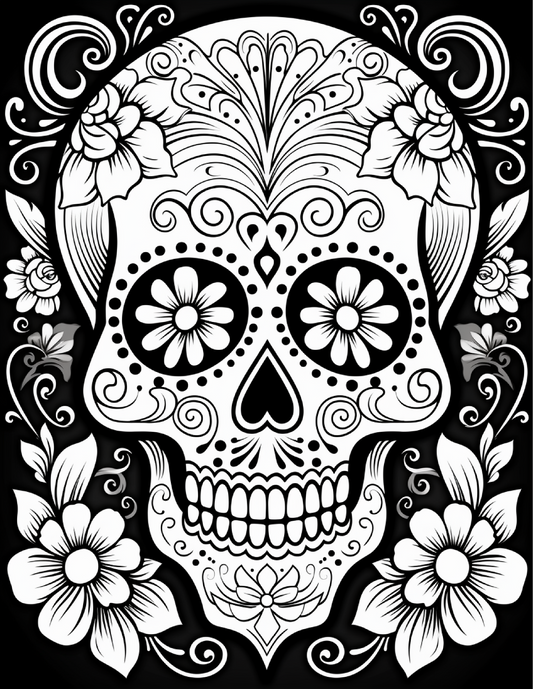 100 Day Of The Dead Coloring Pages 2 Robs Books