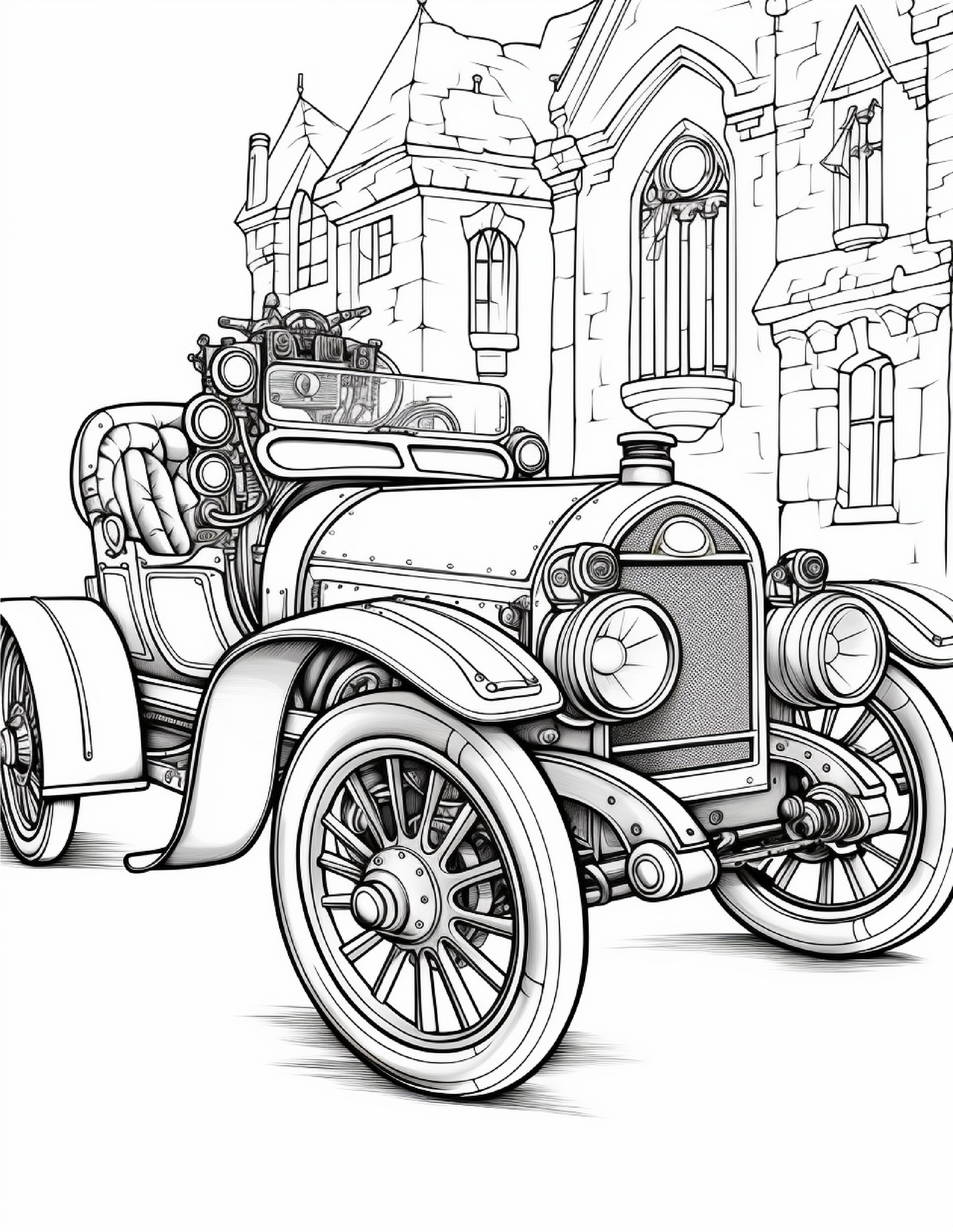 100 Steampunk Car Coloring Pages Robs Books