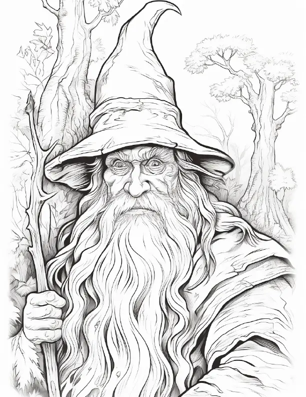 270 Halloween Wizard Coloring pages Robs Books