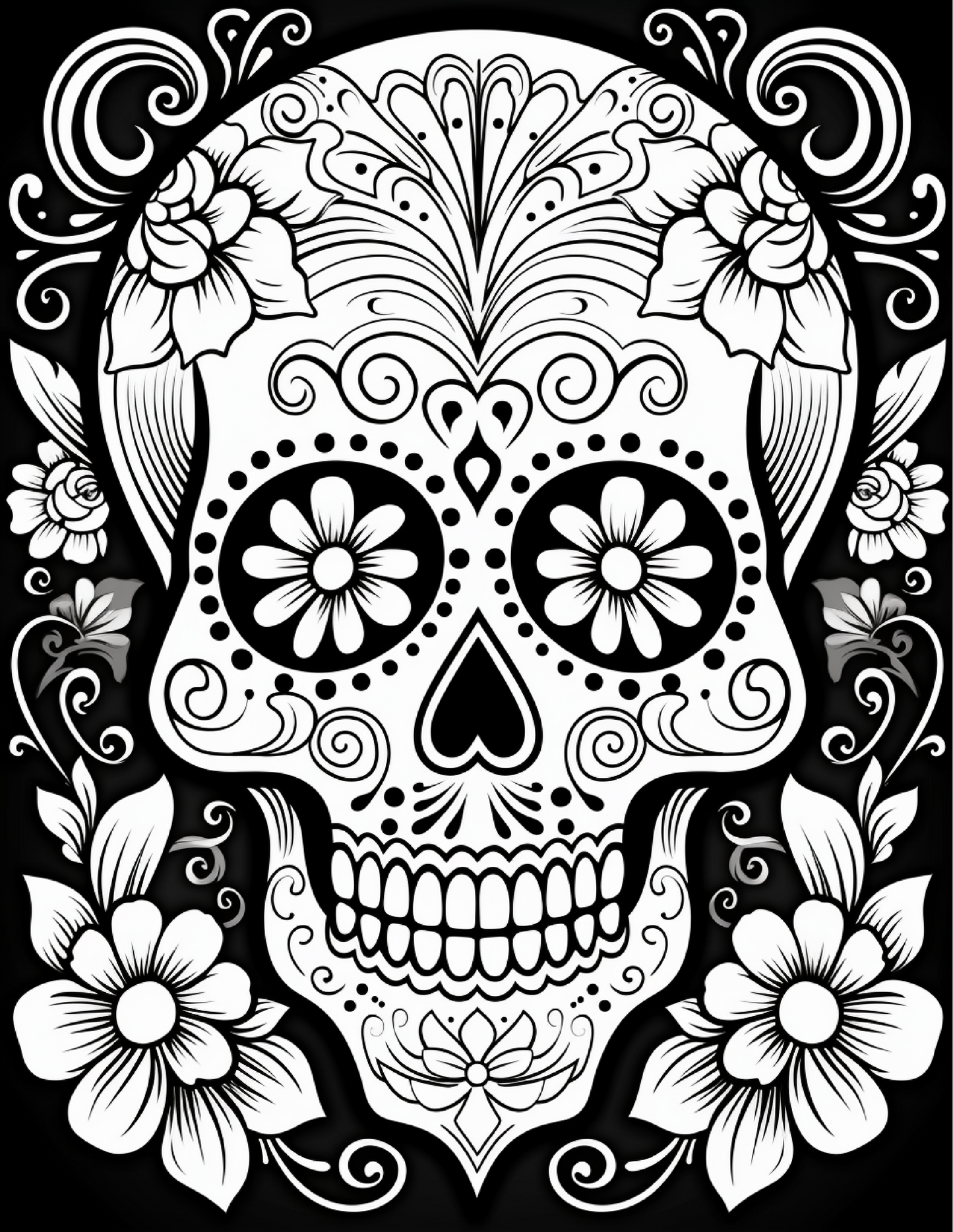 100 Day Of The Dead Coloring Pages 2 Robs Books