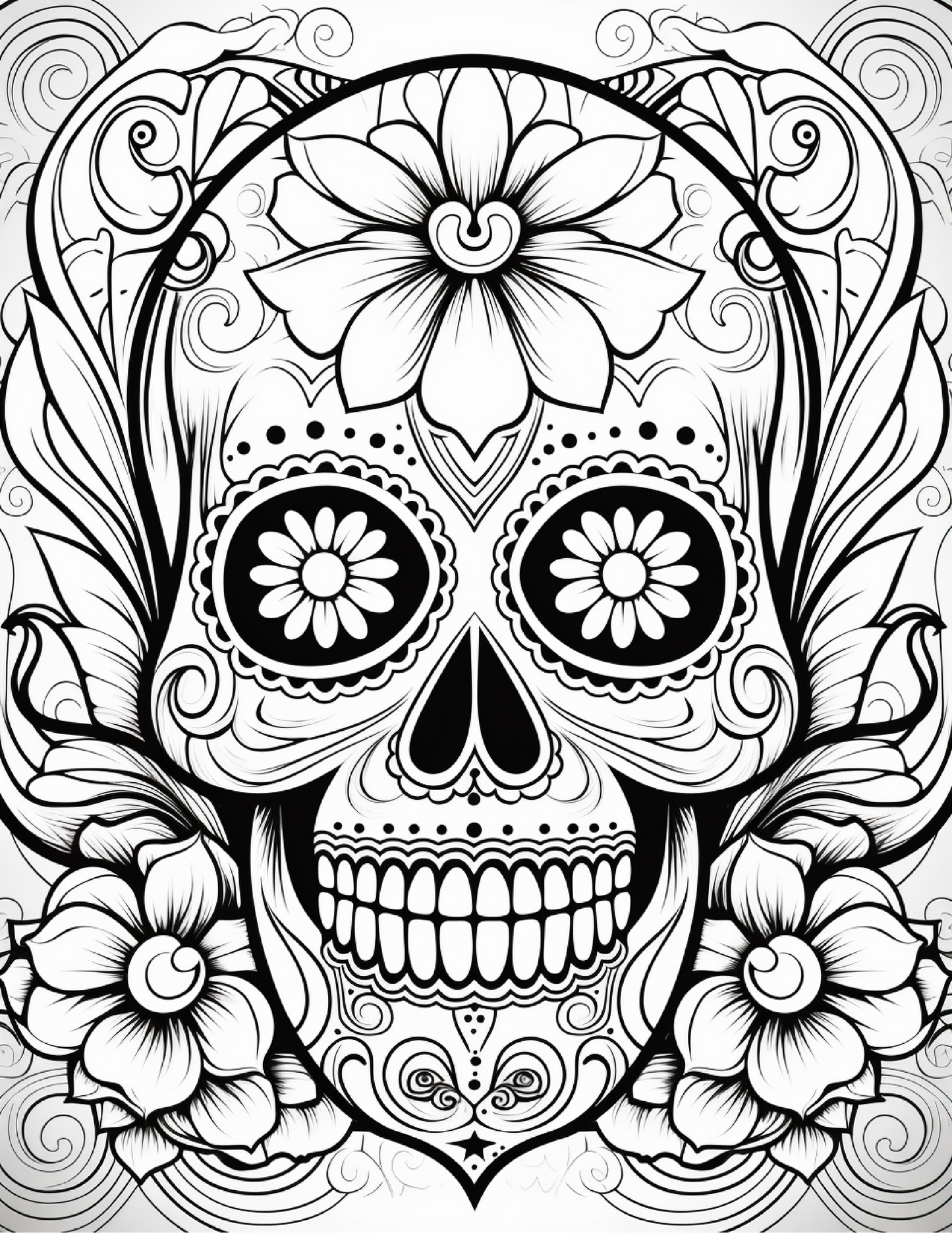 100 Day Of The Dead Coloring Pages 2 Robs Books