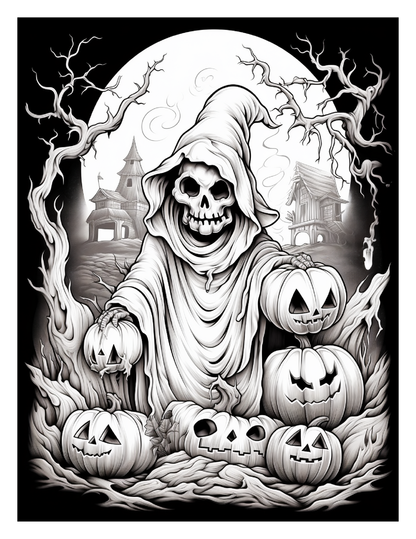 100 Halloween Ghost Coloring Pages For Adults 1 Robs Books