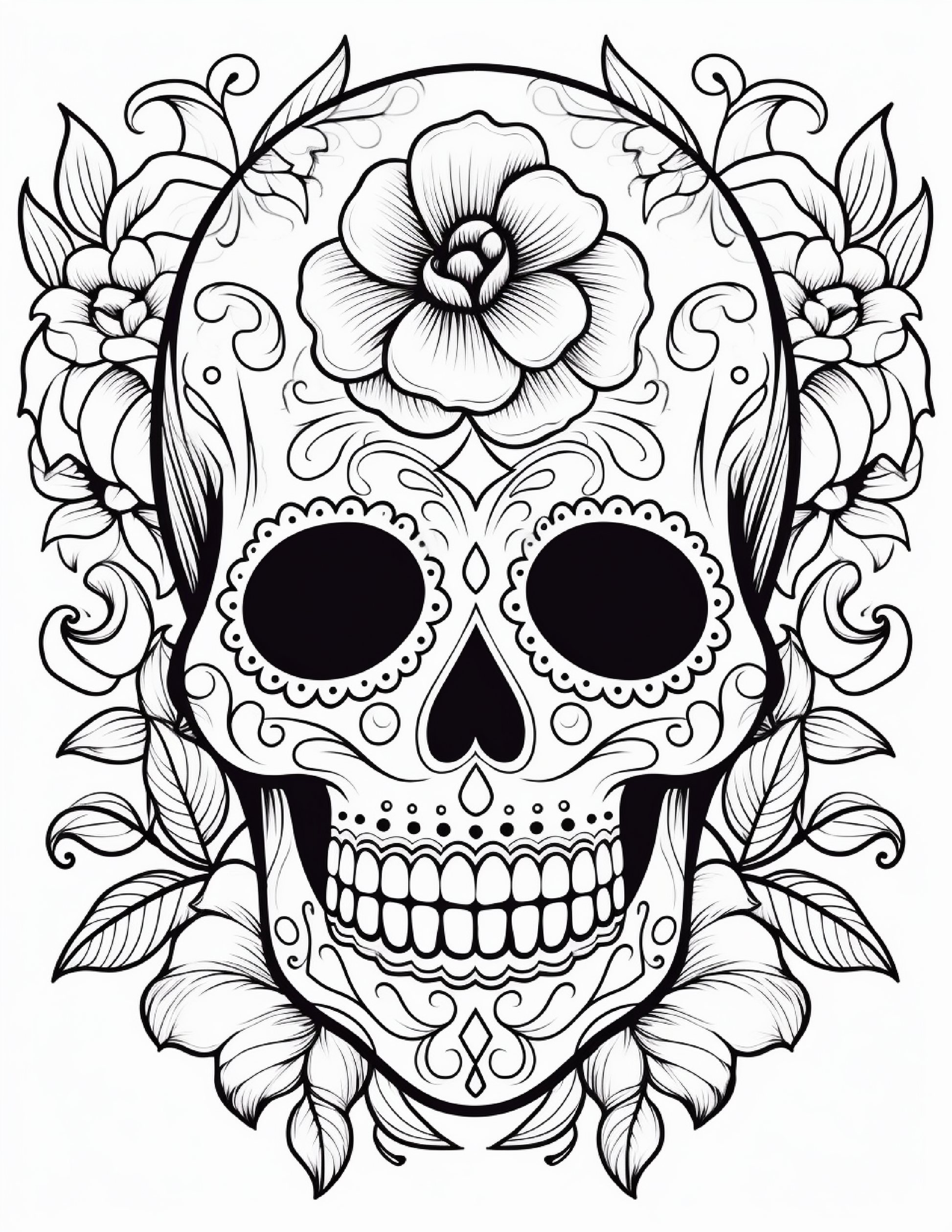 100 Day Of The Dead Coloring Pages 1 Robs Books