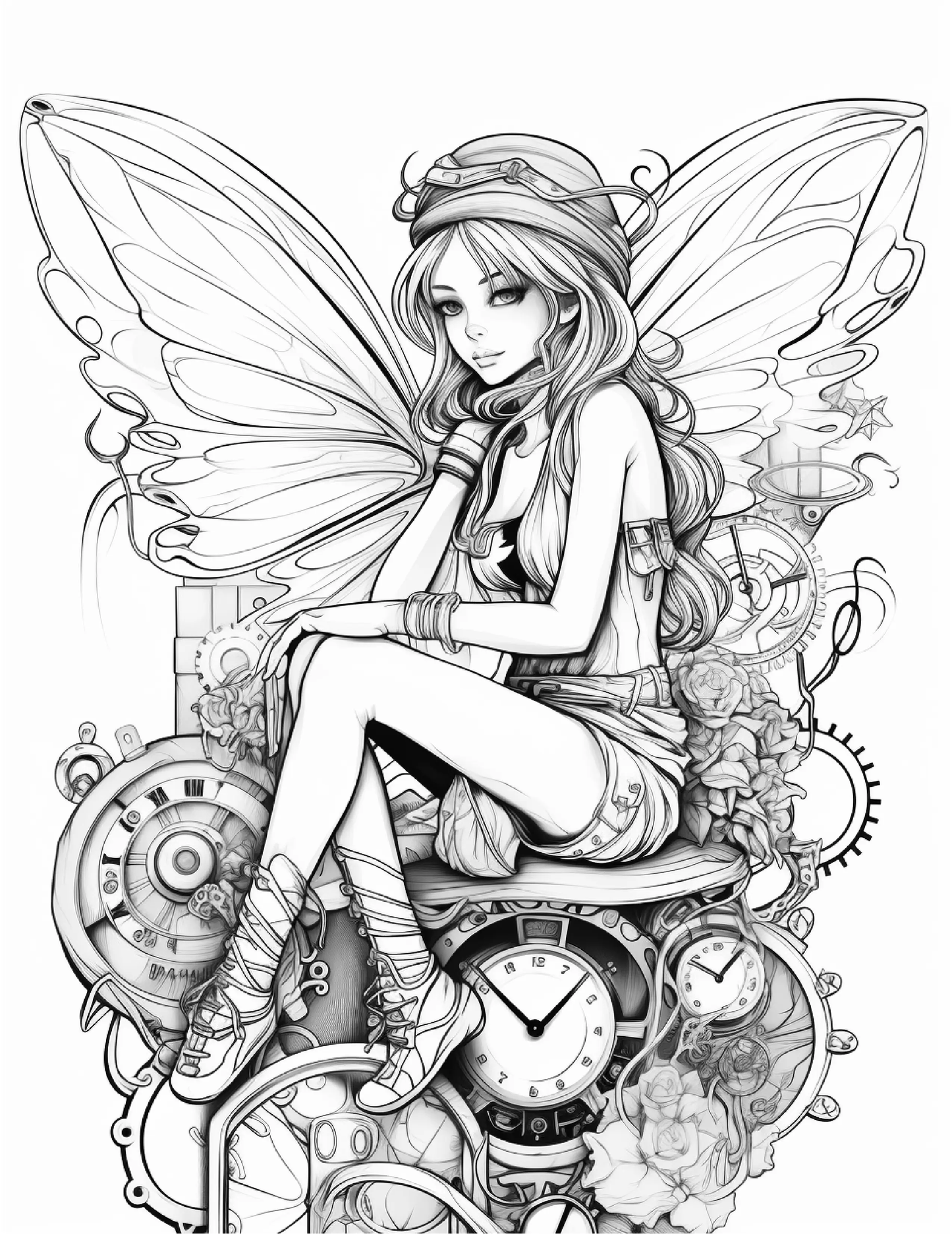 100 Steampunk Fairies Coloring Pages 2 Robs Books