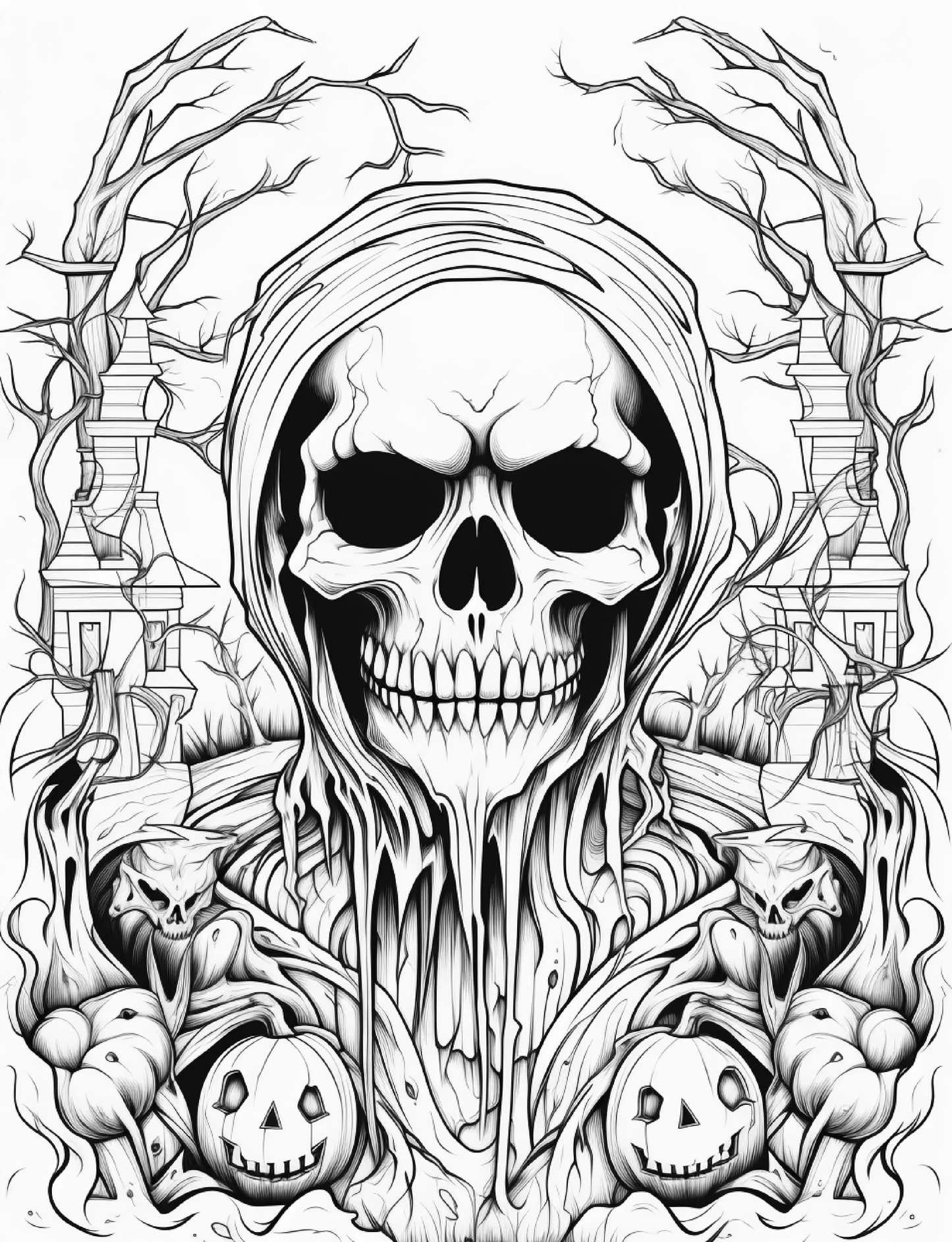 240 Halloween Coloring Pages For Adults Robs Books