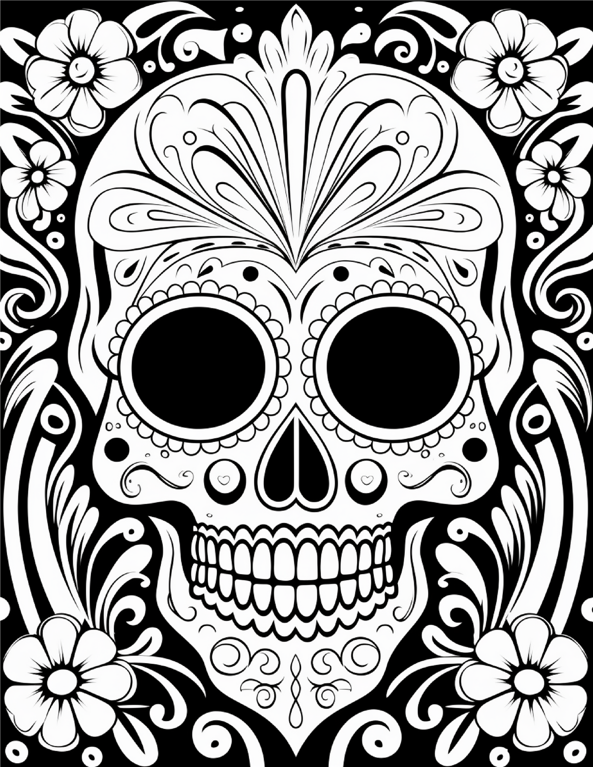100 Day Of The Dead Coloring Pages 2 Robs Books
