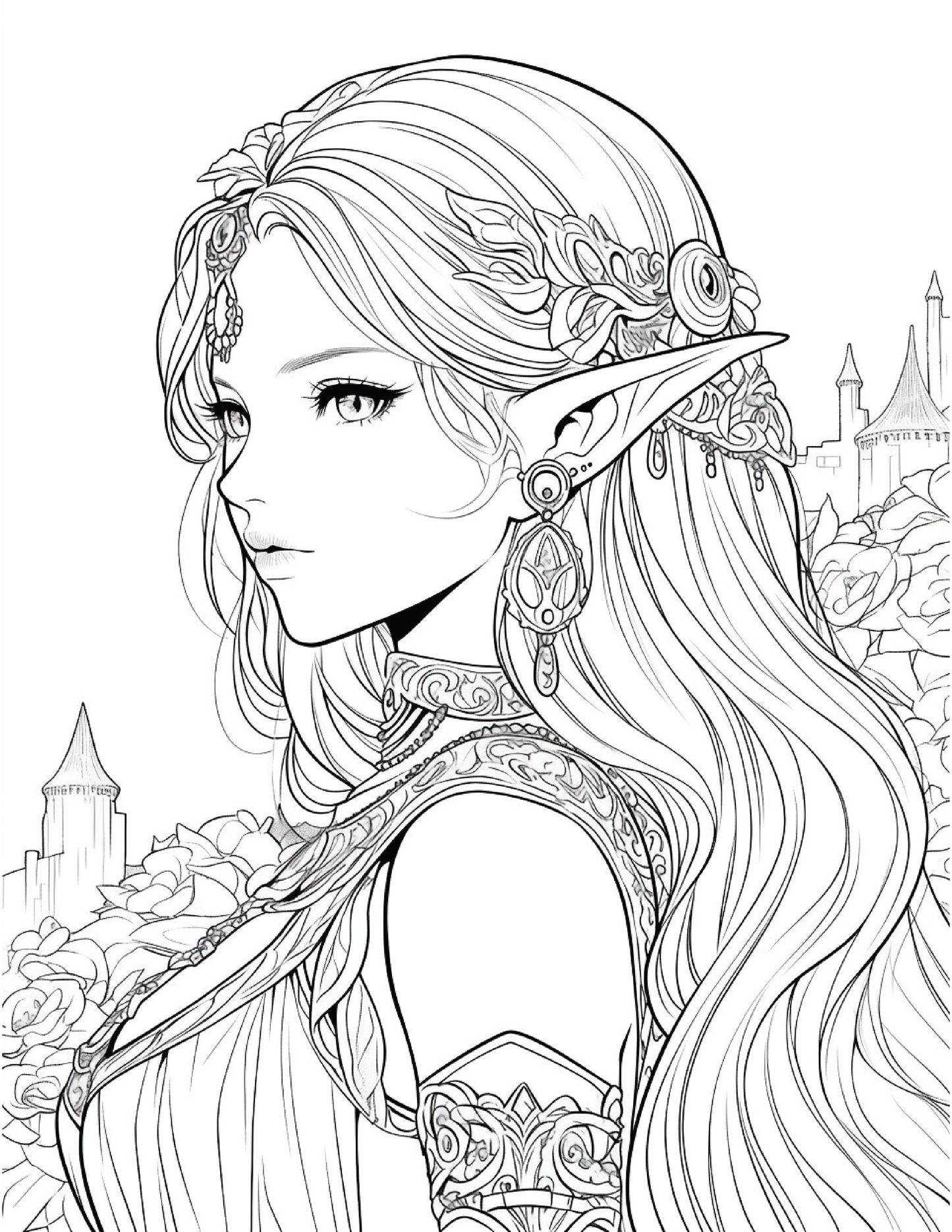 300 Elf Princess Coloring Pages 9 Robs Books