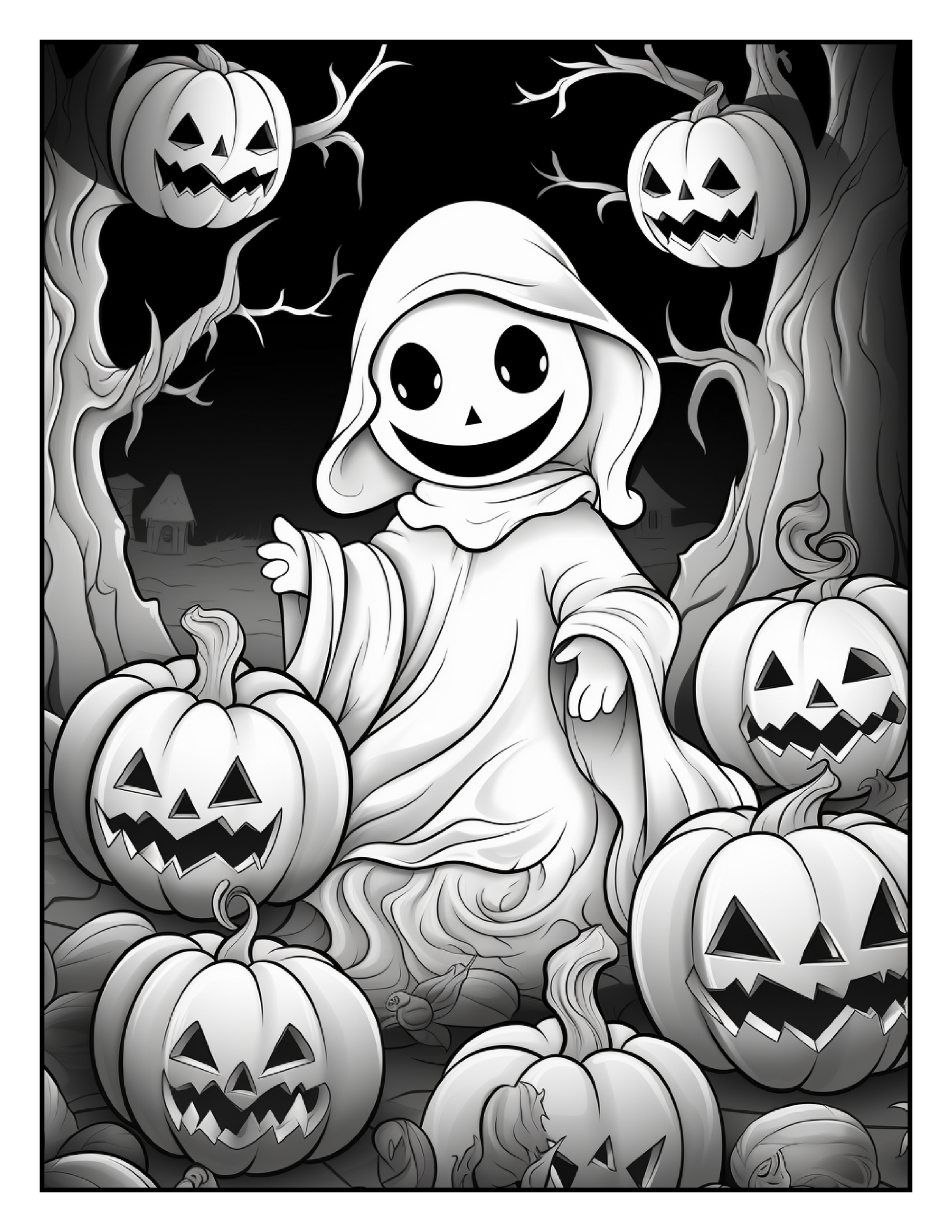 100 Halloween Ghost Coloring Pages For Adults 1 Robs Books