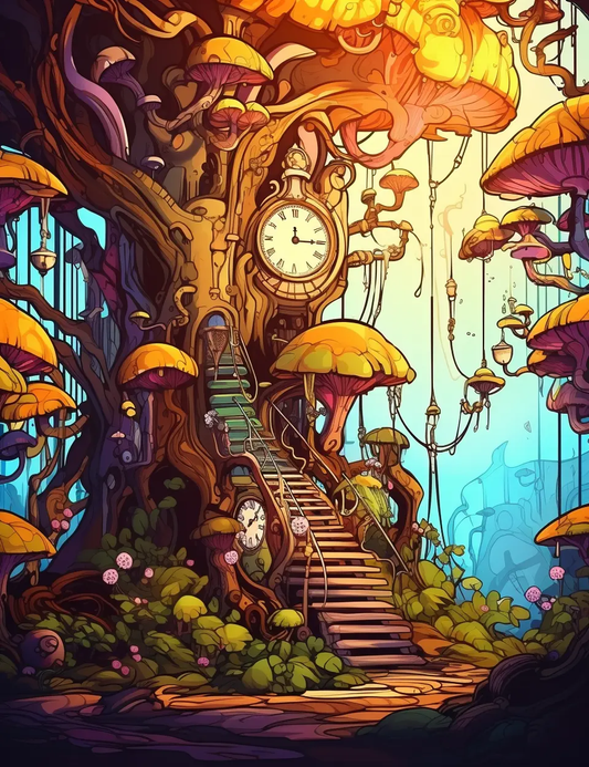 225 Steampunk Forest Coloring pages Robs Books