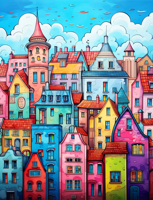 290 European City Coloring pages Robs Books