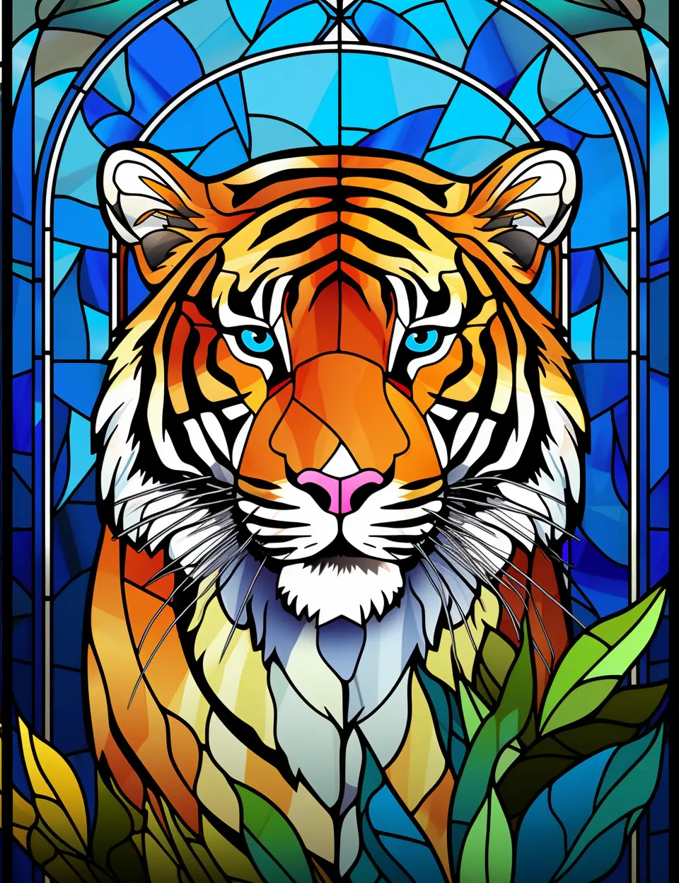 100-Animals Stained Glass Coloring 20-1 Robs Books