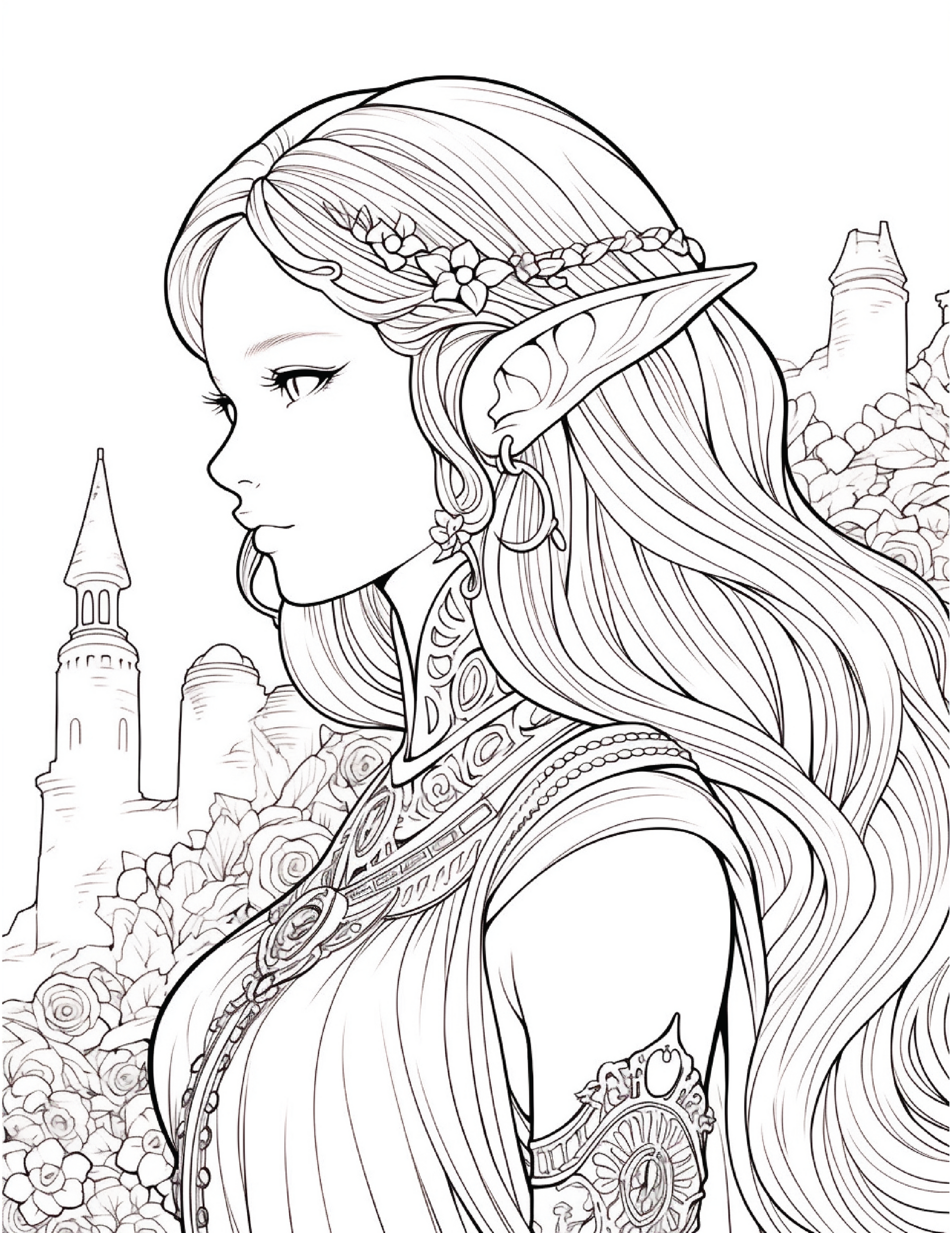 300 Elf Princess Coloring Pages 9 Robs Books