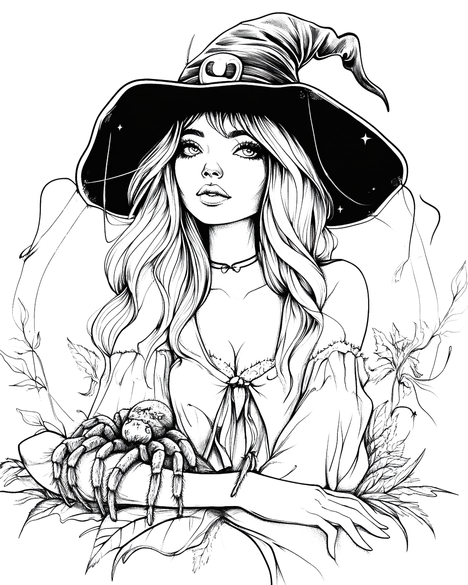 120 Halloween Witch Coloring Pages Robs Books