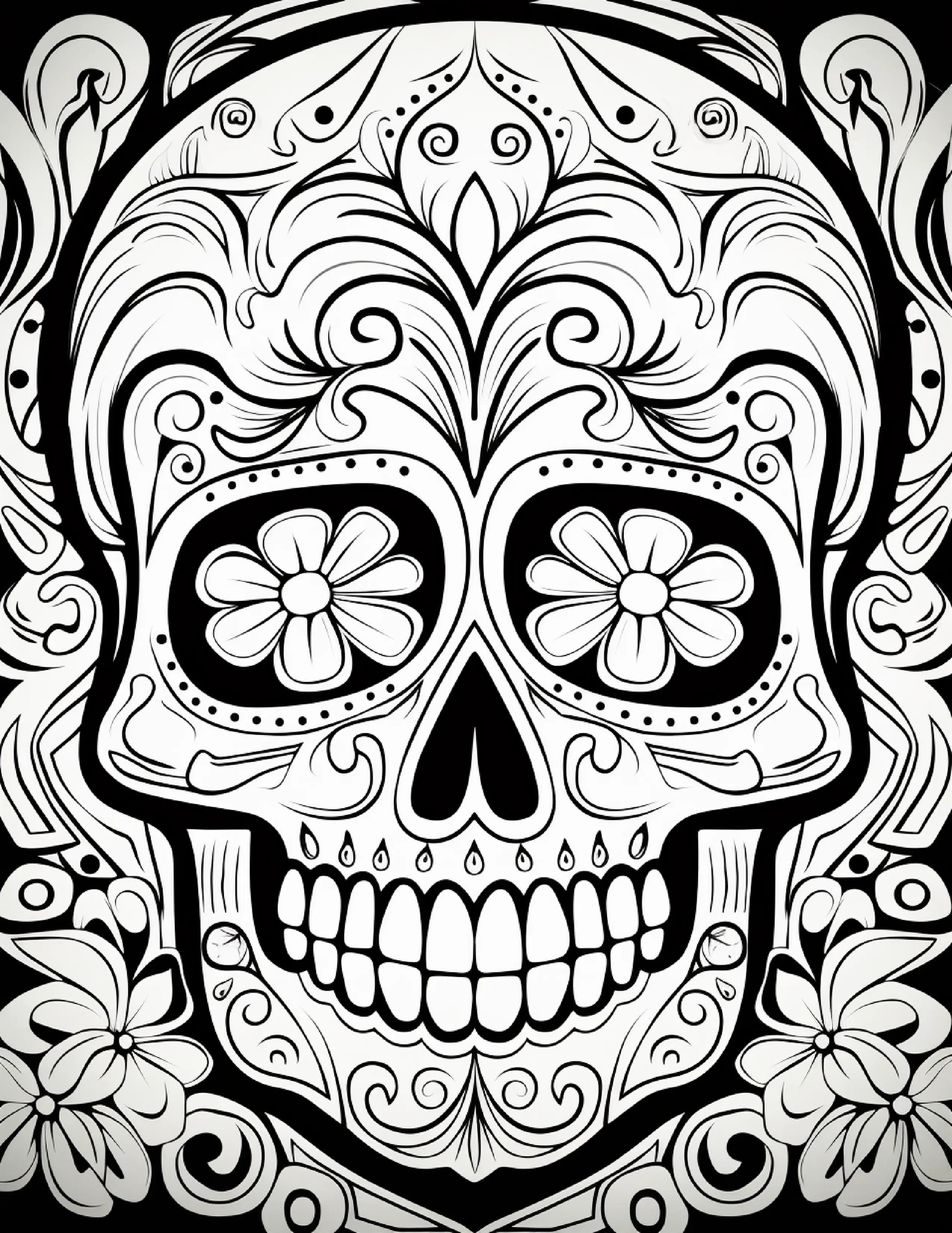 100 Day Of The Dead Coloring Pages 1 Robs Books