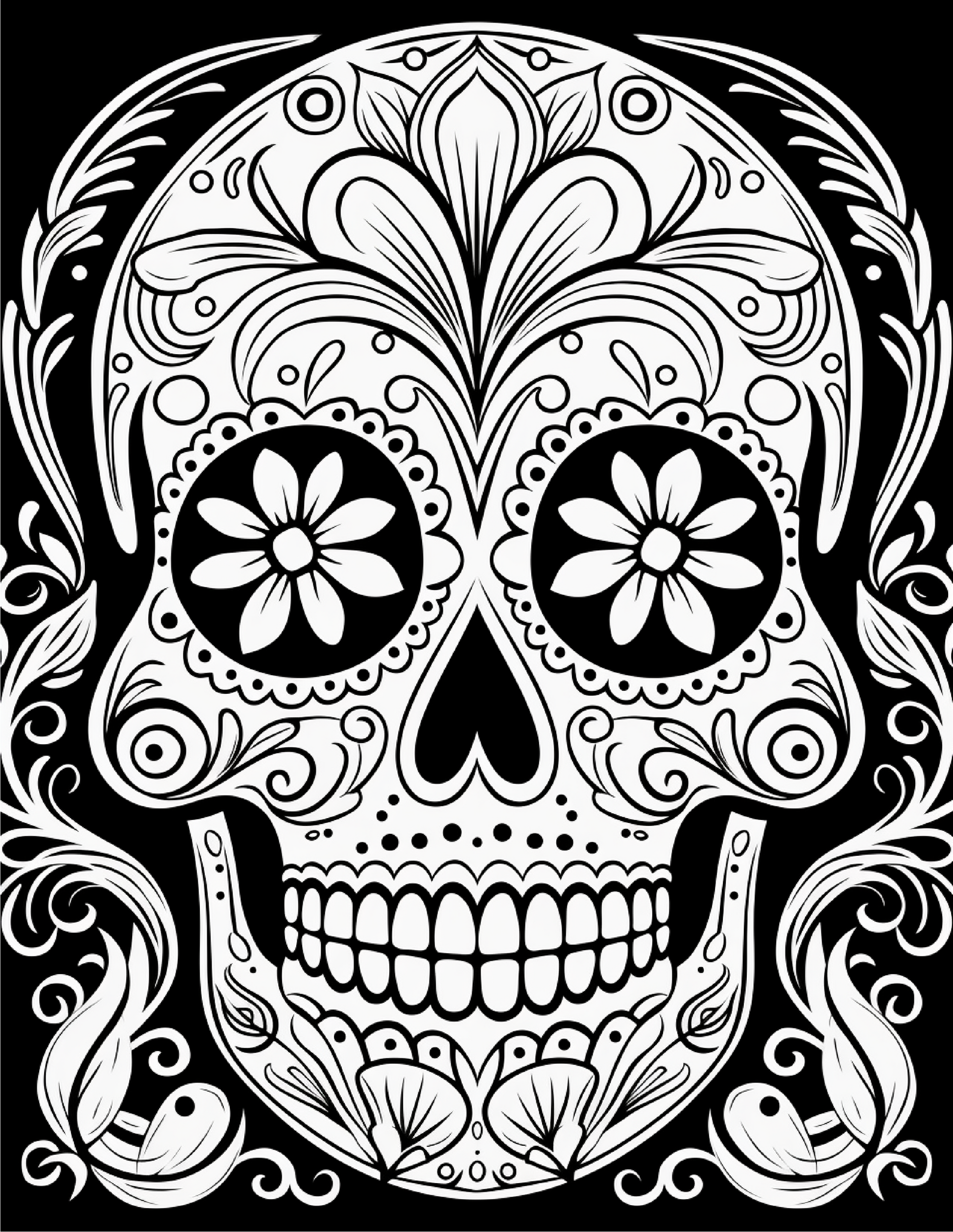 100 Day Of The Dead Coloring Pages 1 Robs Books