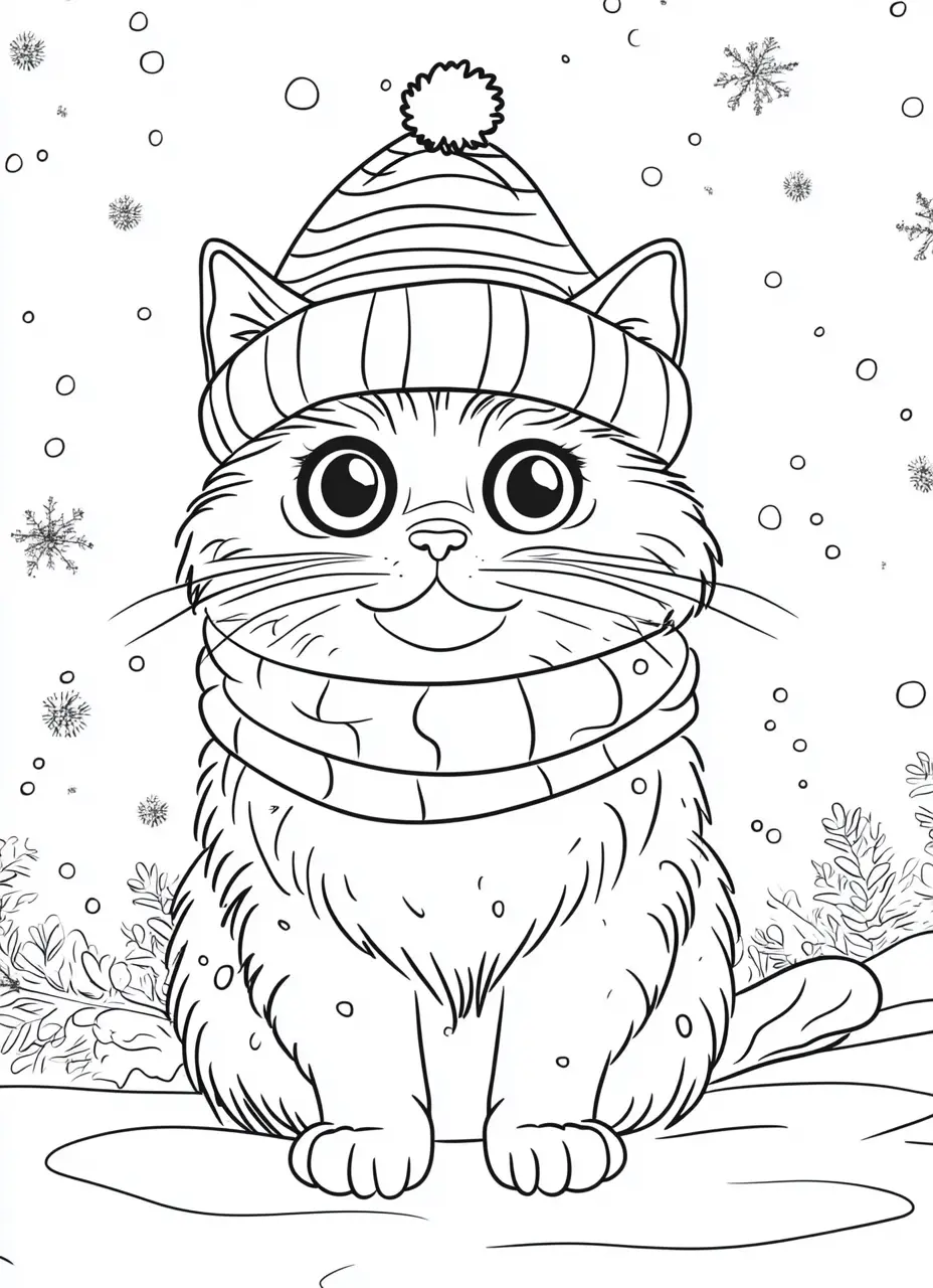 100 Christmas Cats Coloring Pages Robs Books