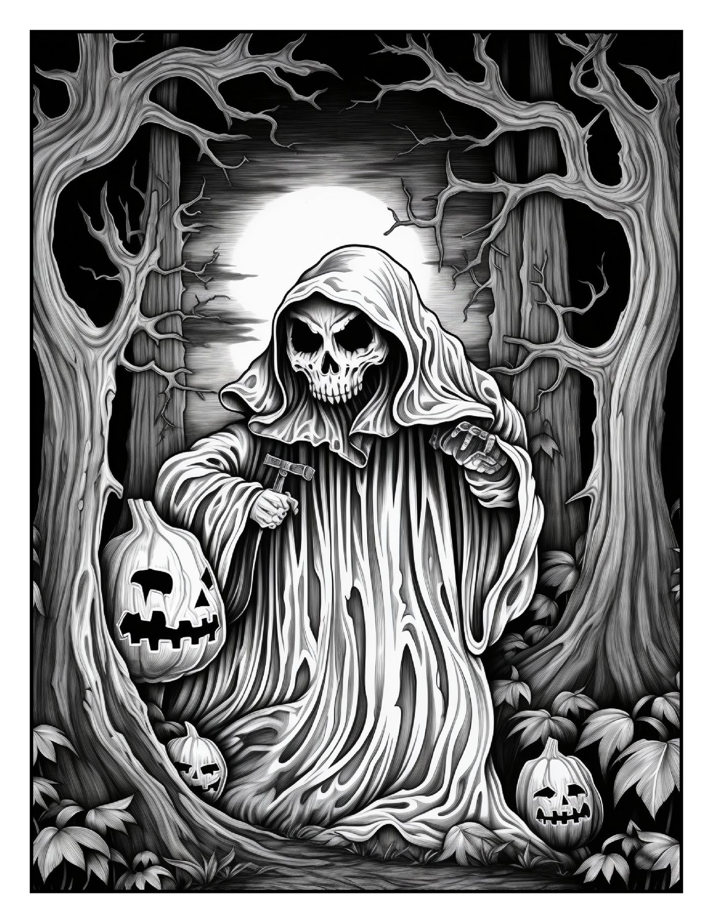 100 Halloween Ghost Coloring Pages For Adults 1 Robs Books