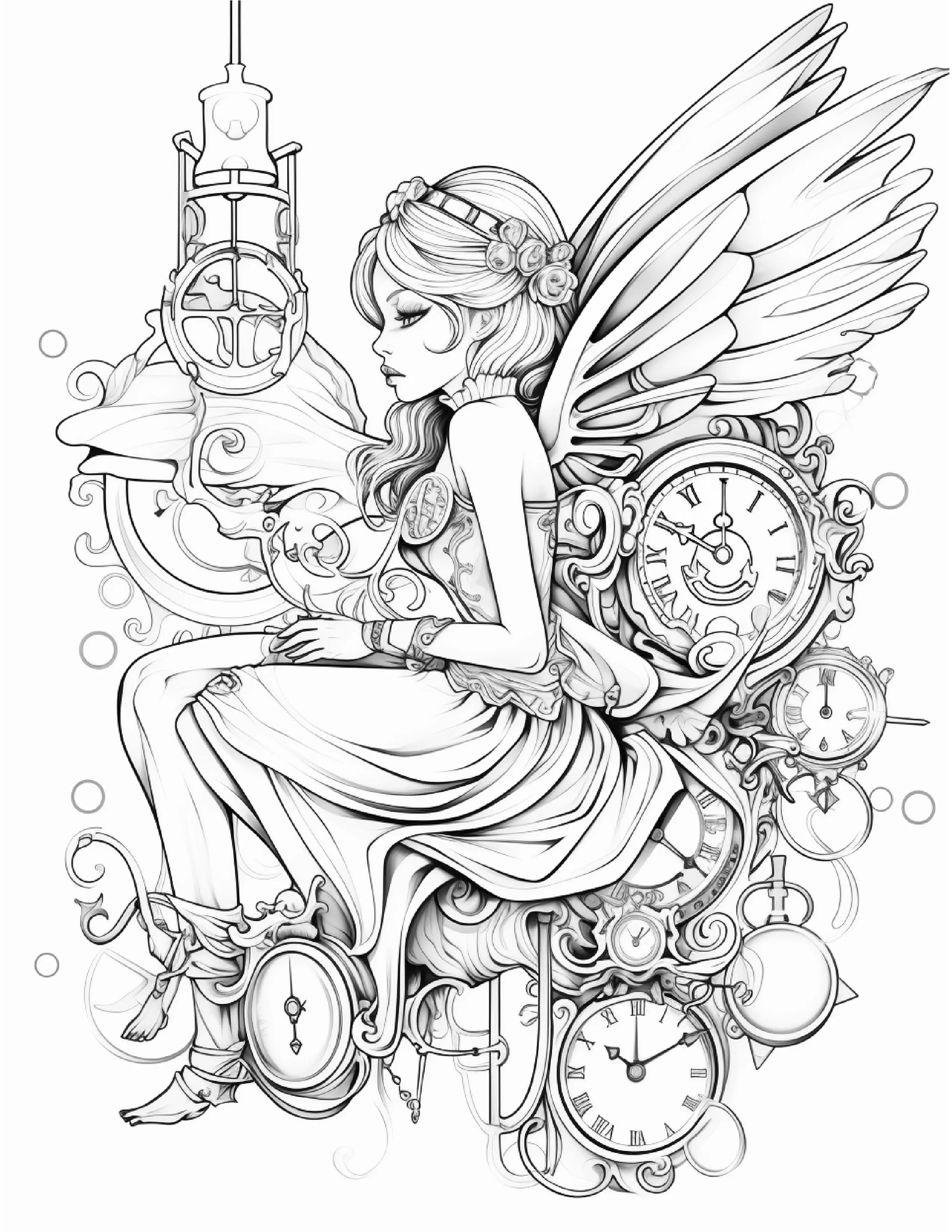 100 Steampunk Fairies Coloring Pages 2 Robs Books