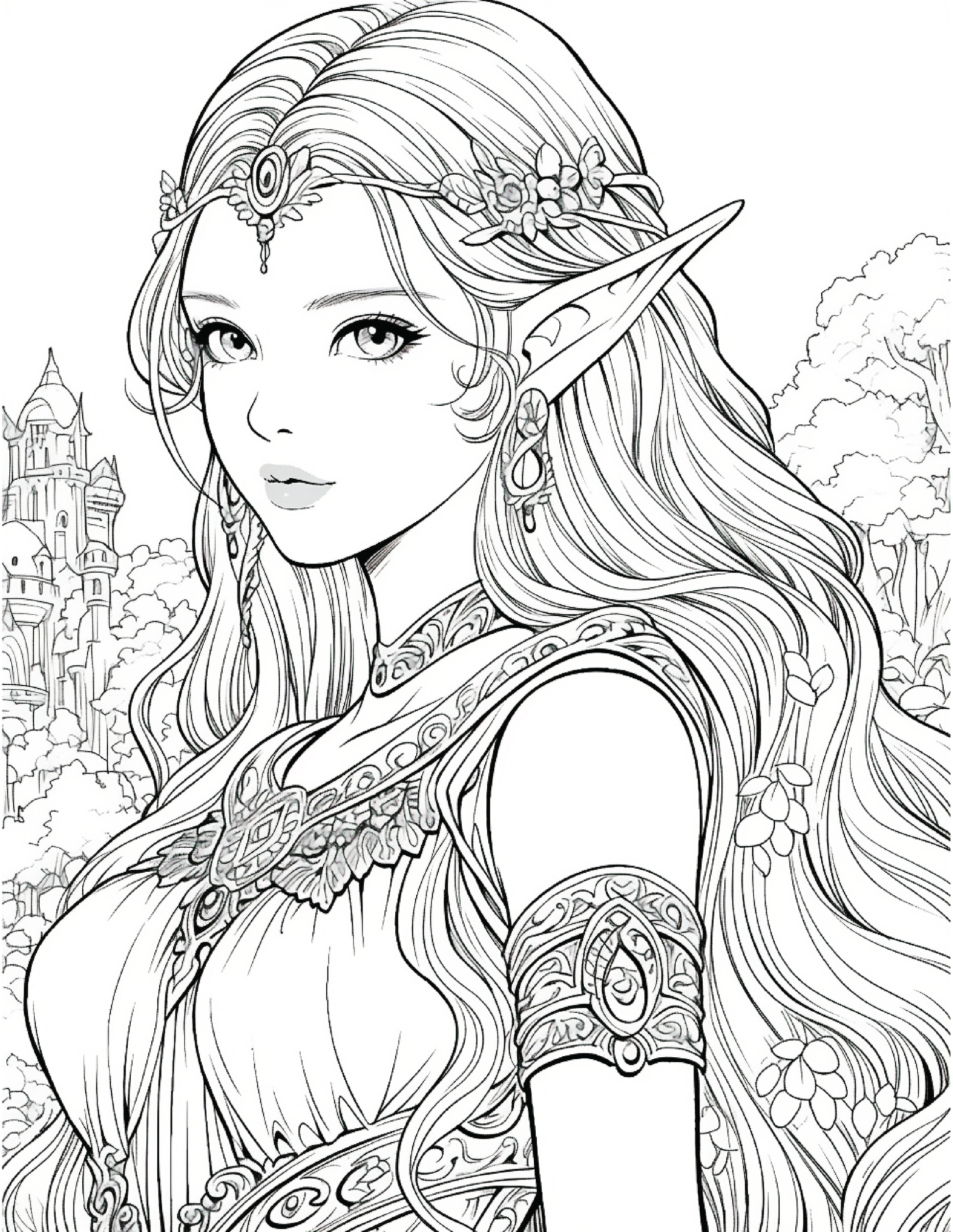 300 Elf Princess Coloring Pages 9 Robs Books
