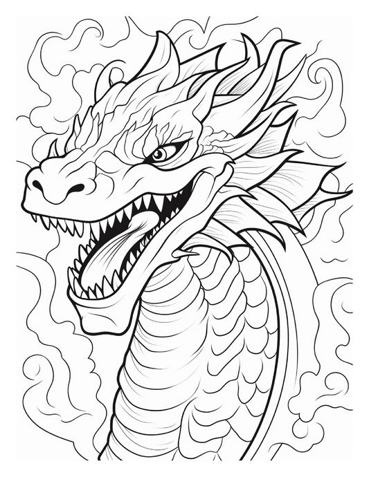 255 Dragon Coloring Pages For Adults Robs Books