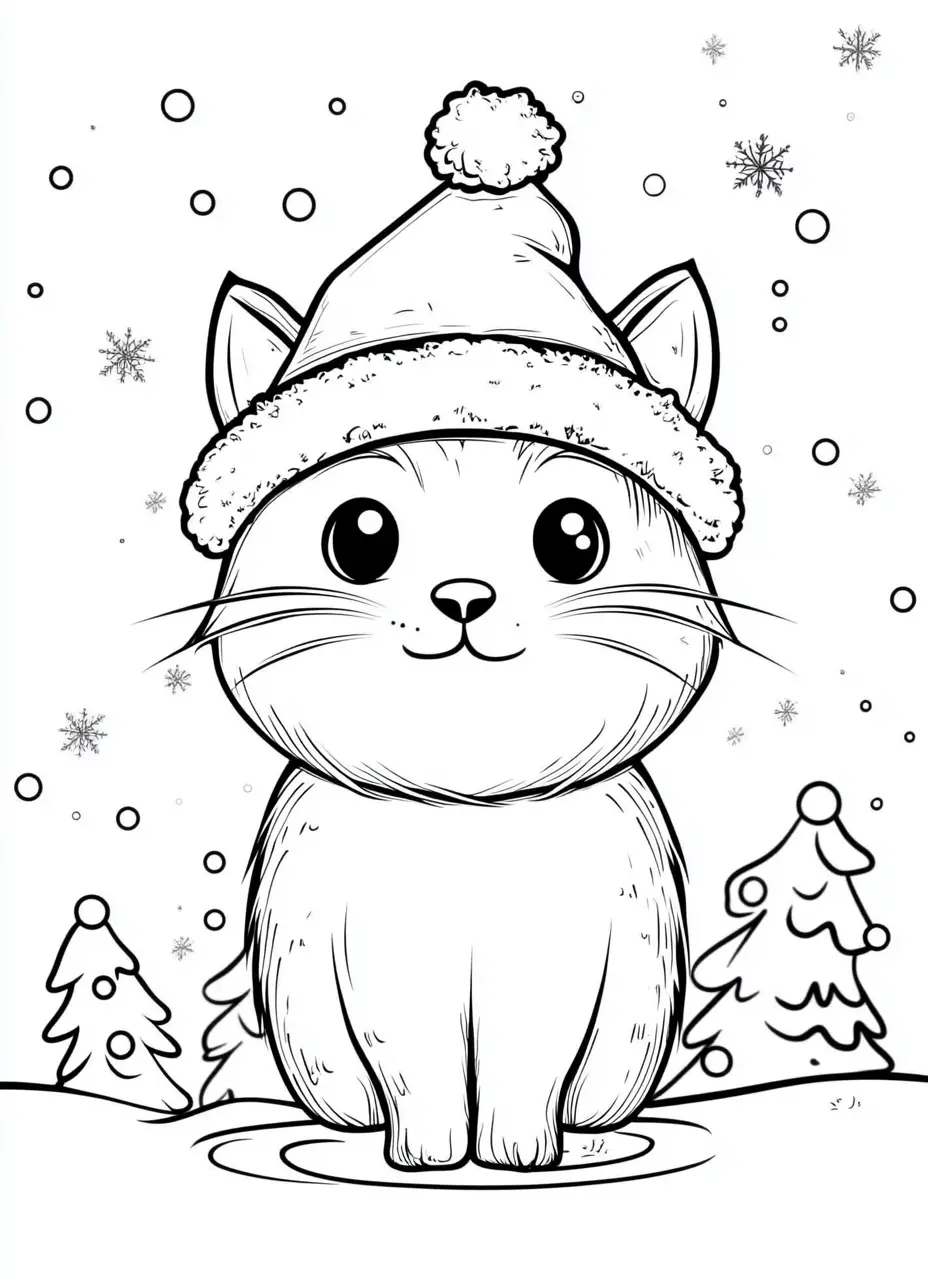 100 Christmas Cats Coloring Pages Robs Books
