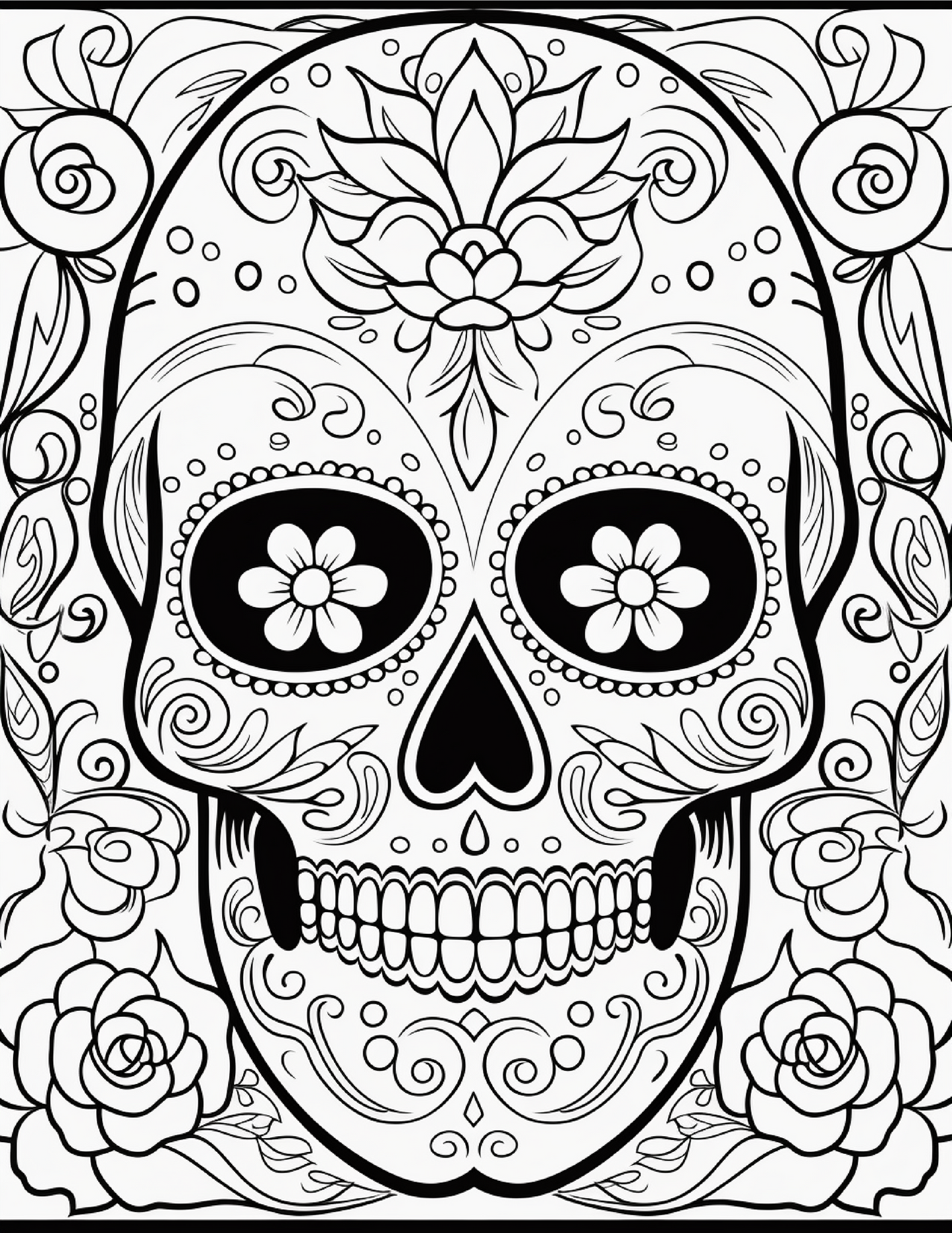 100 Day Of The Dead Coloring Pages 1 Robs Books