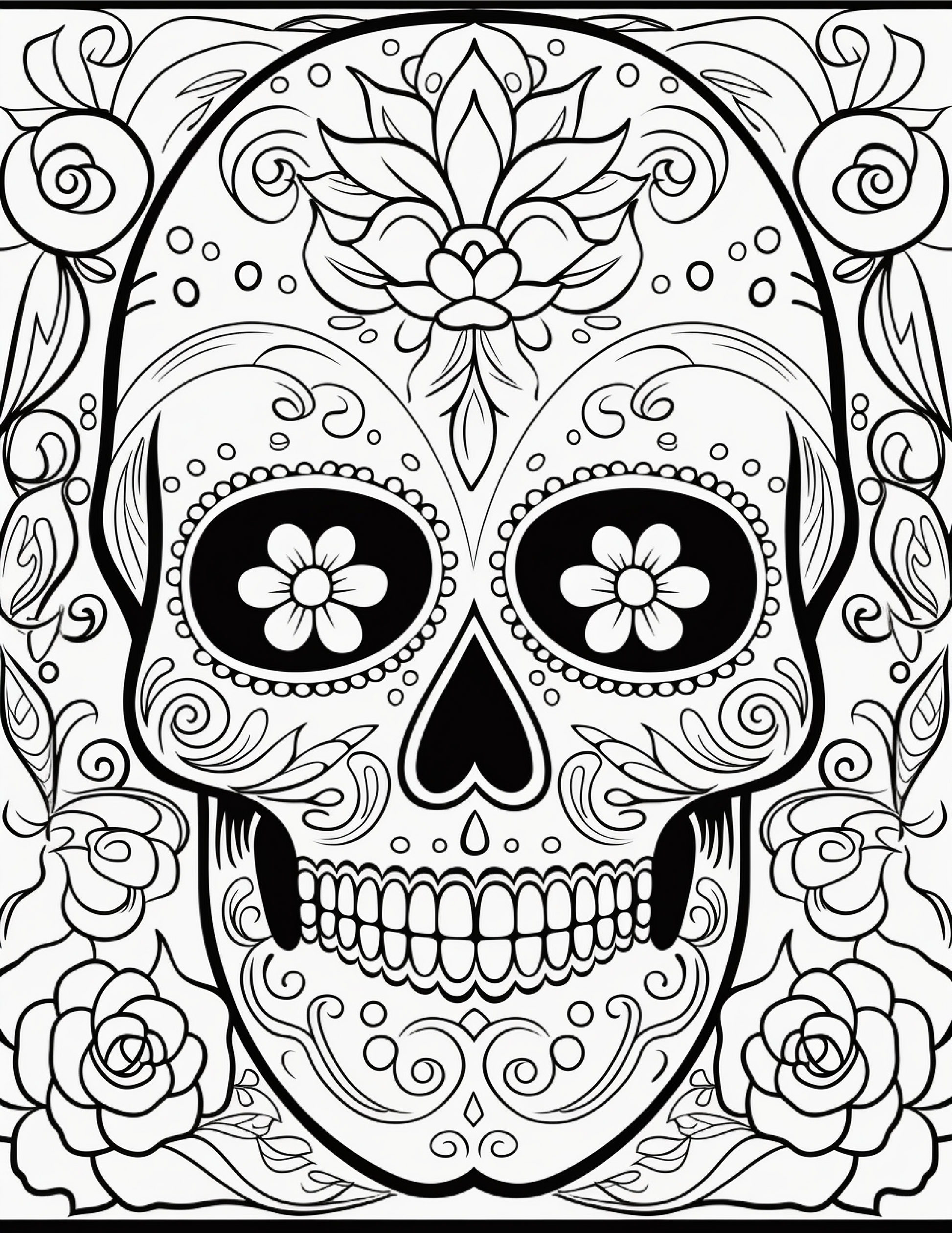100 Day Of The Dead Coloring Pages 1 Robs Books