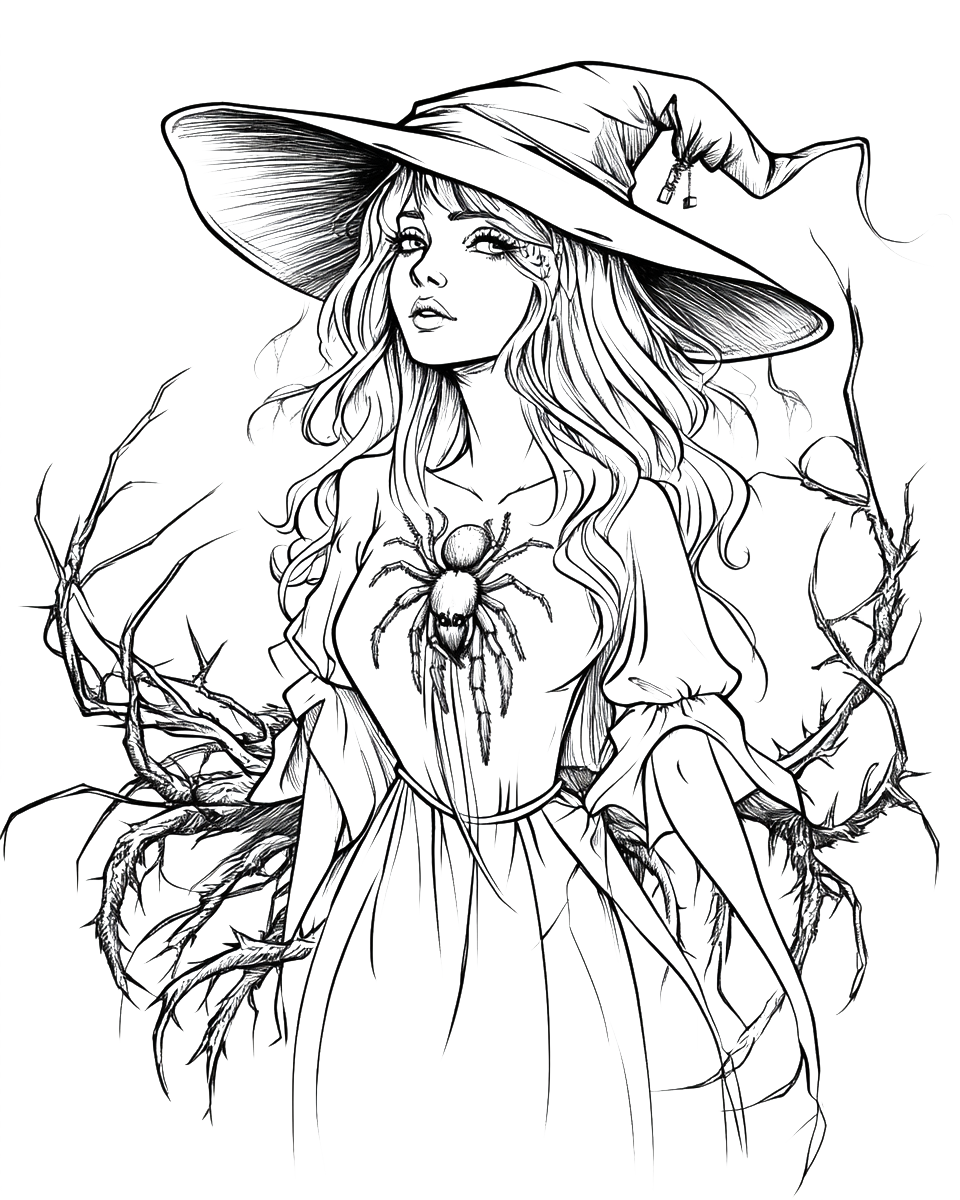 120 Halloween Witch Coloring Pages Robs Books