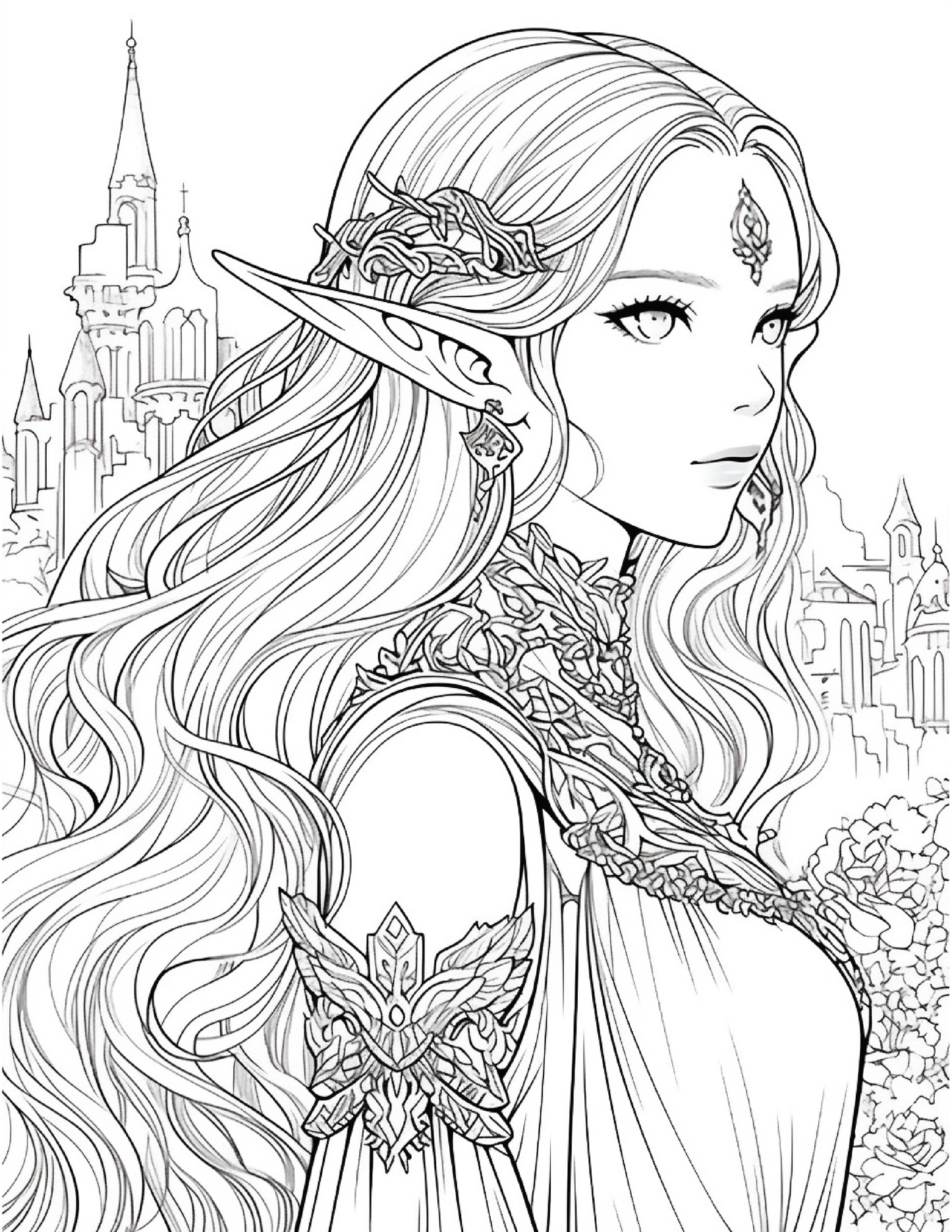 300 Elf Princess Coloring Pages 11 Robs Books