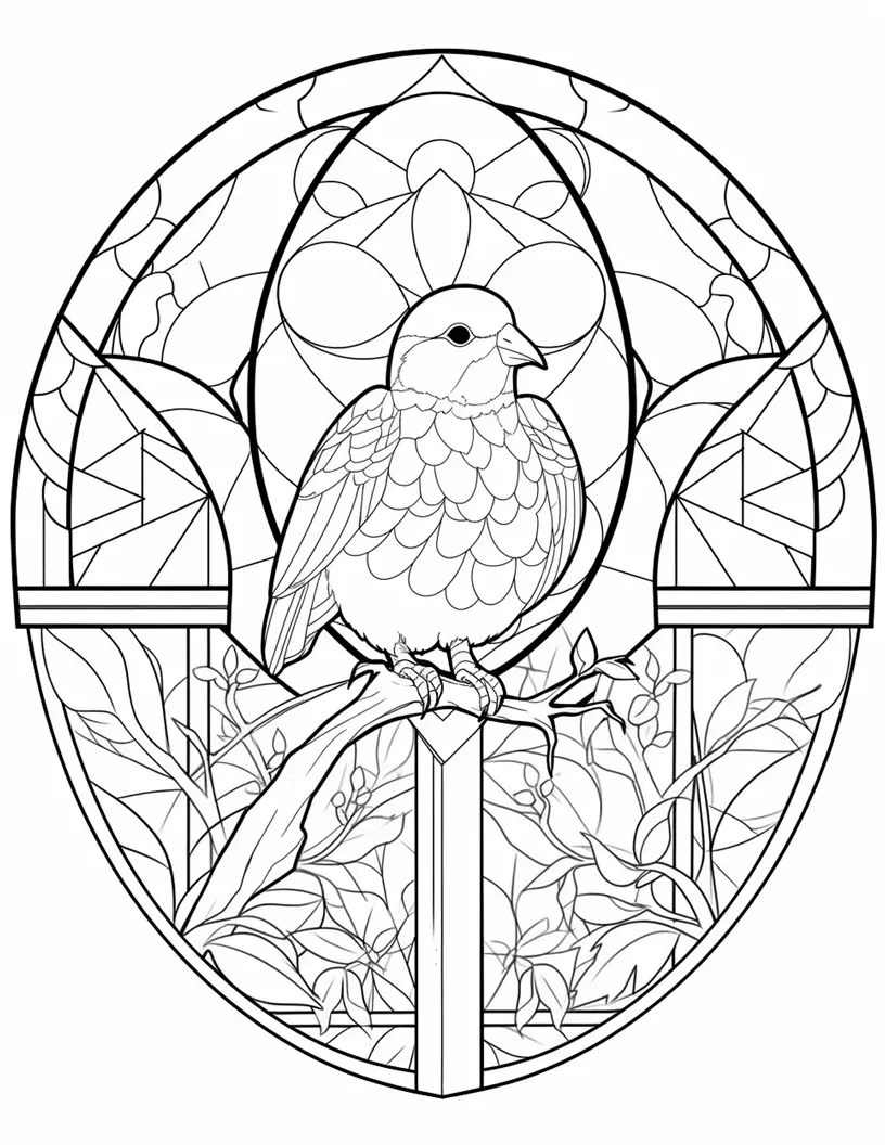 110 Animals Stained Glass Coloring Pages Robs Books