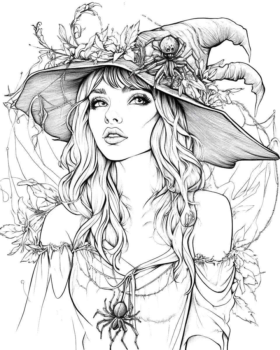 120 Halloween Witch Coloring Pages Robs Books