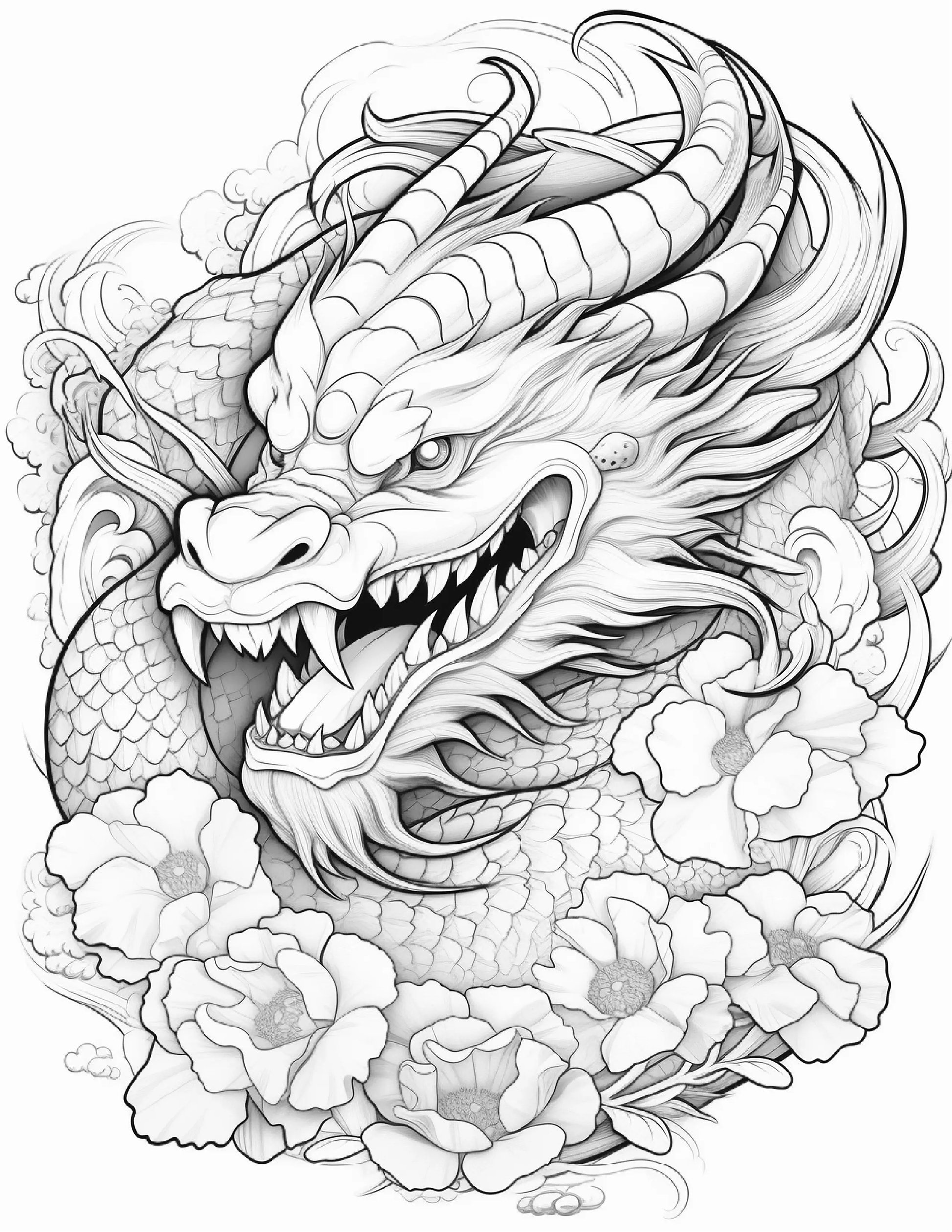 270 Chinese Dragon Coloring Pages For Adults 3 Robs Books