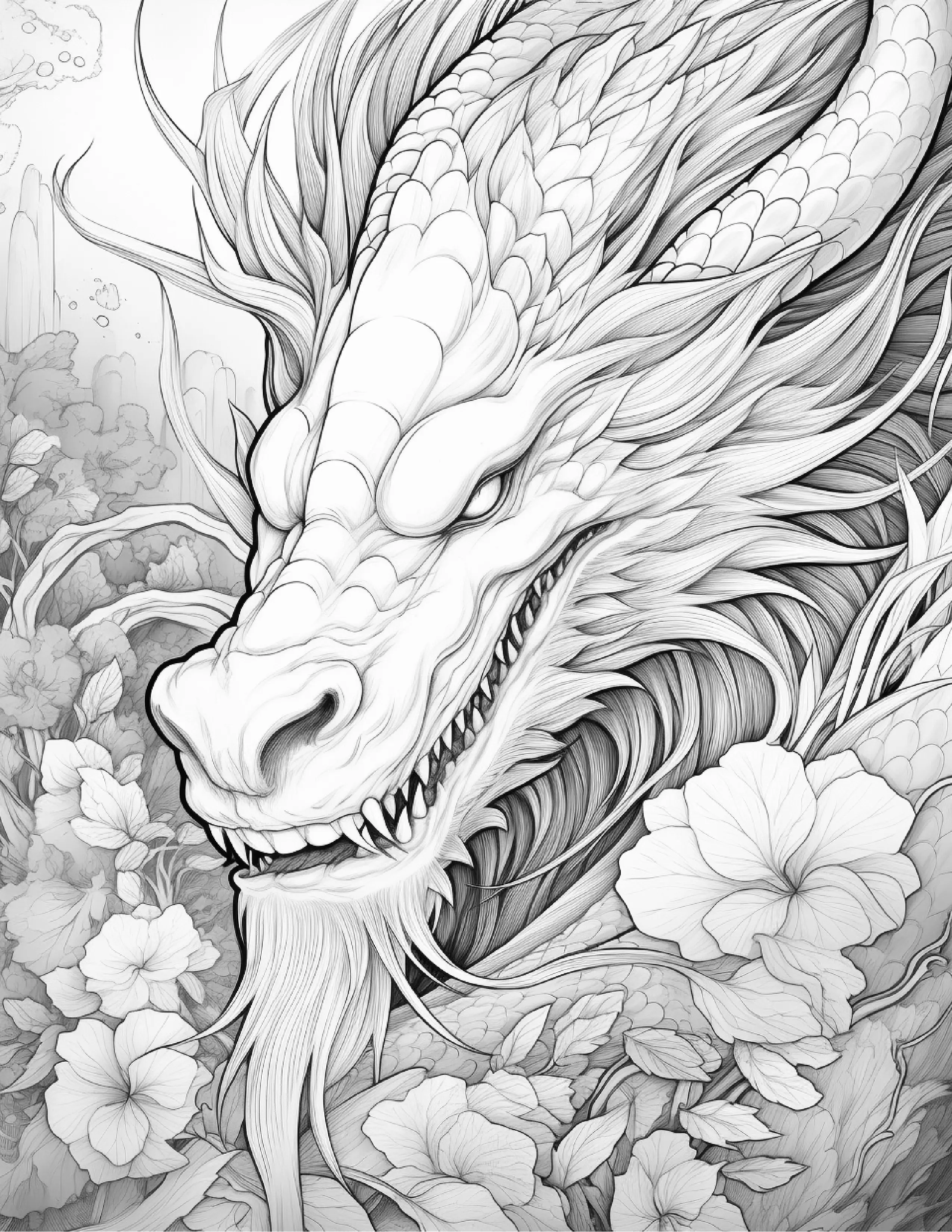 270 Chinese Dragon Coloring Pages For Adults 3 Robs Books
