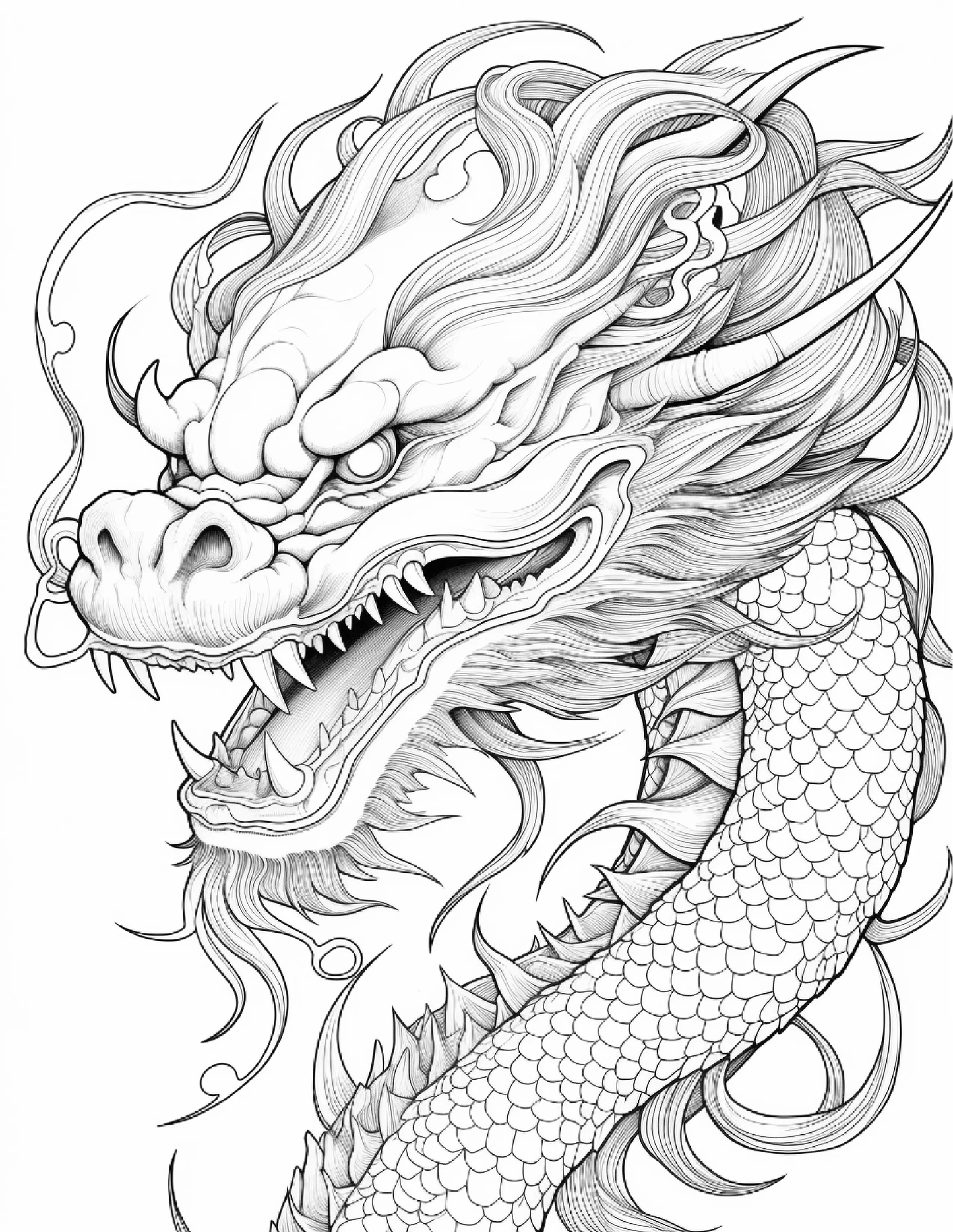 270 Chinese Dragon Coloring Pages For Adults 3 Robs Books