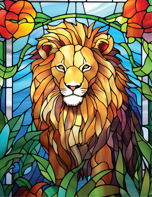 110 Animals Stained Glass Coloring Pages 1 Robs Books