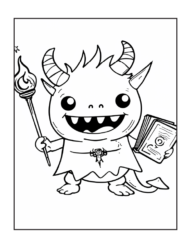 200 Cute Monsters Coloring Pages for Kids 1 Robs Books