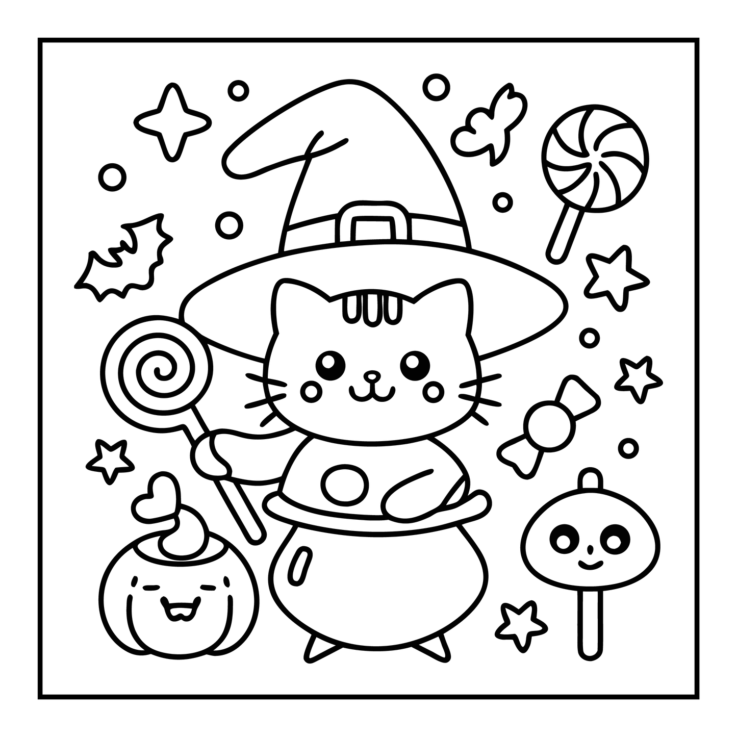 Bold and Easy Spooky Sweet Coloring Pages Robs Books