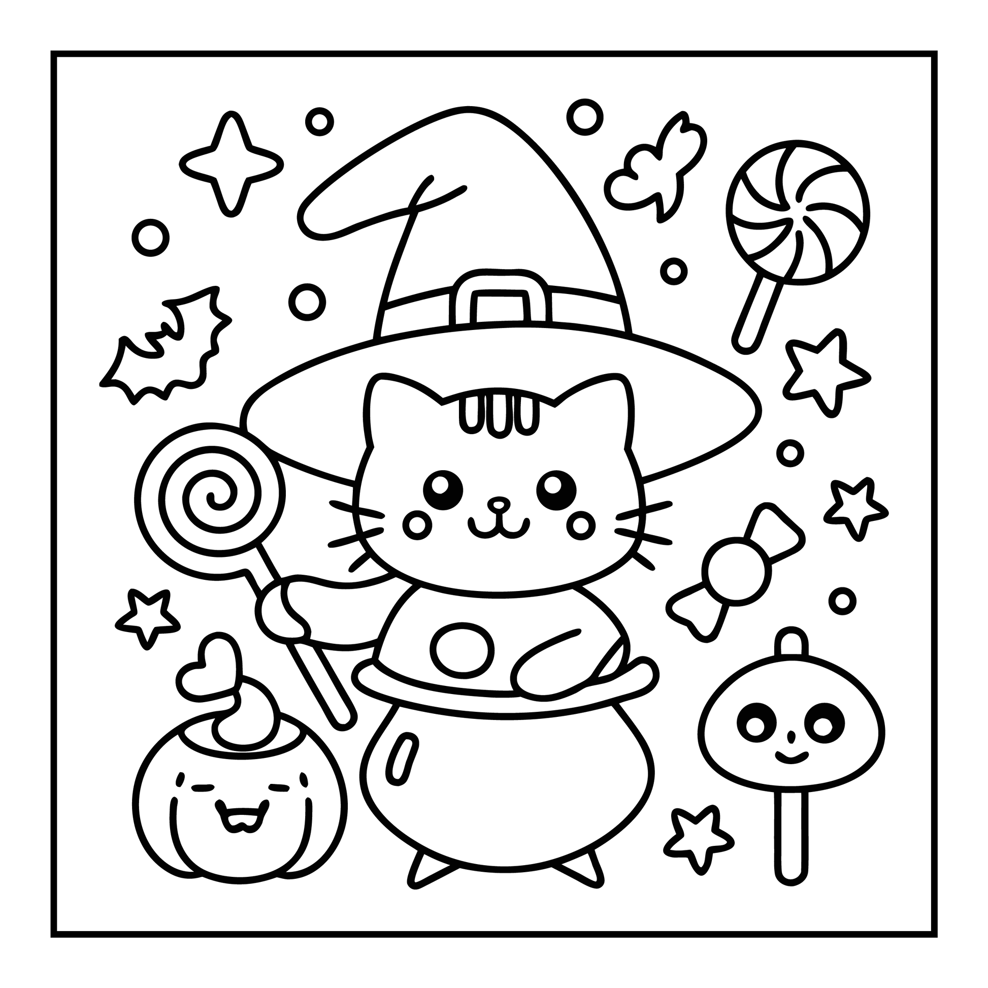 Bold and Easy Spooky Sweet Coloring Pages Robs Books