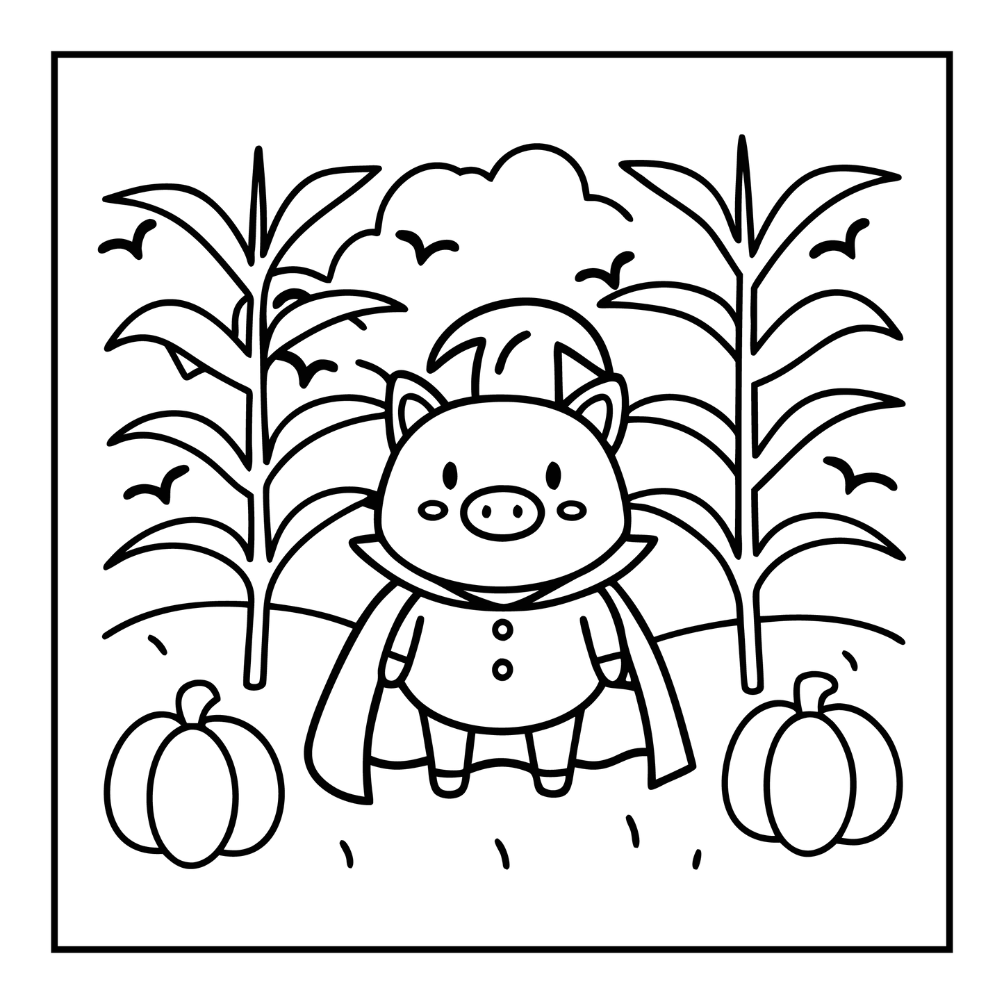 Bold and Easy Spooky Farm Coloring Pages Robs Books