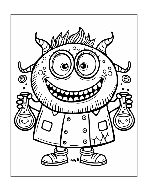 200 Cute Monsters Coloring Pages for Kids 1 Robs Books