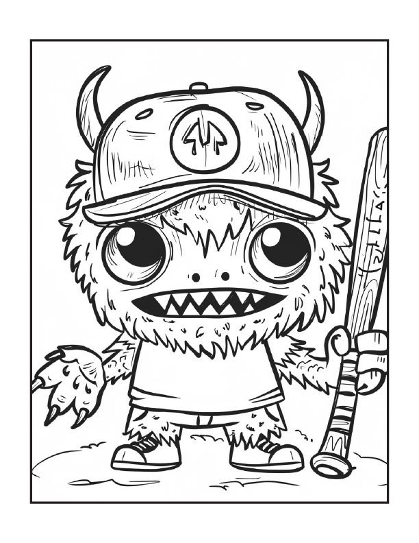 200 Cute Monsters Coloring Pages for Kids 1 Robs Books