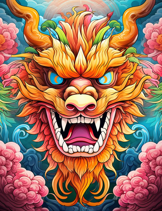 chinese dragon coloring pages for Adults 2 Robs Books