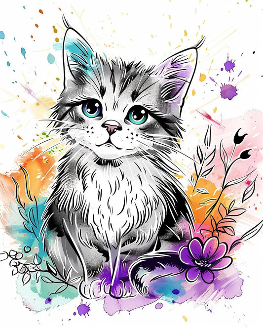 100 Kitty Cat Coloring Book Robs Books