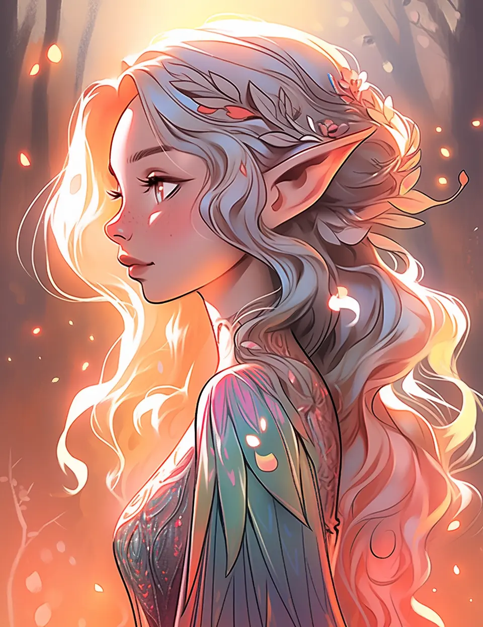 300 Elf Princess Coloring Pages 11 Robs Books