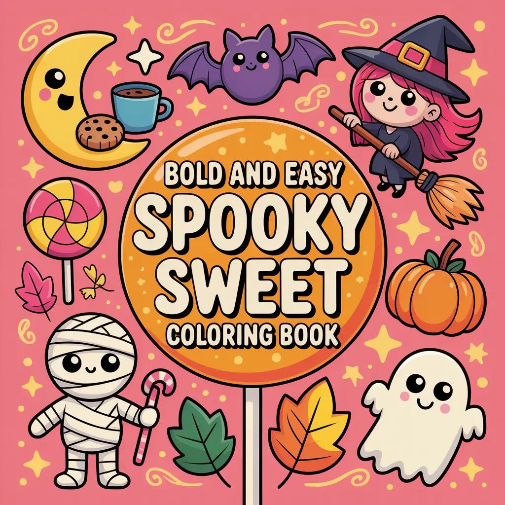 Bold and Easy Spooky Sweet Coloring Pages Robs Books
