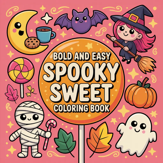 Bold and Easy Spooky Sweet Coloring Pages Robs Books