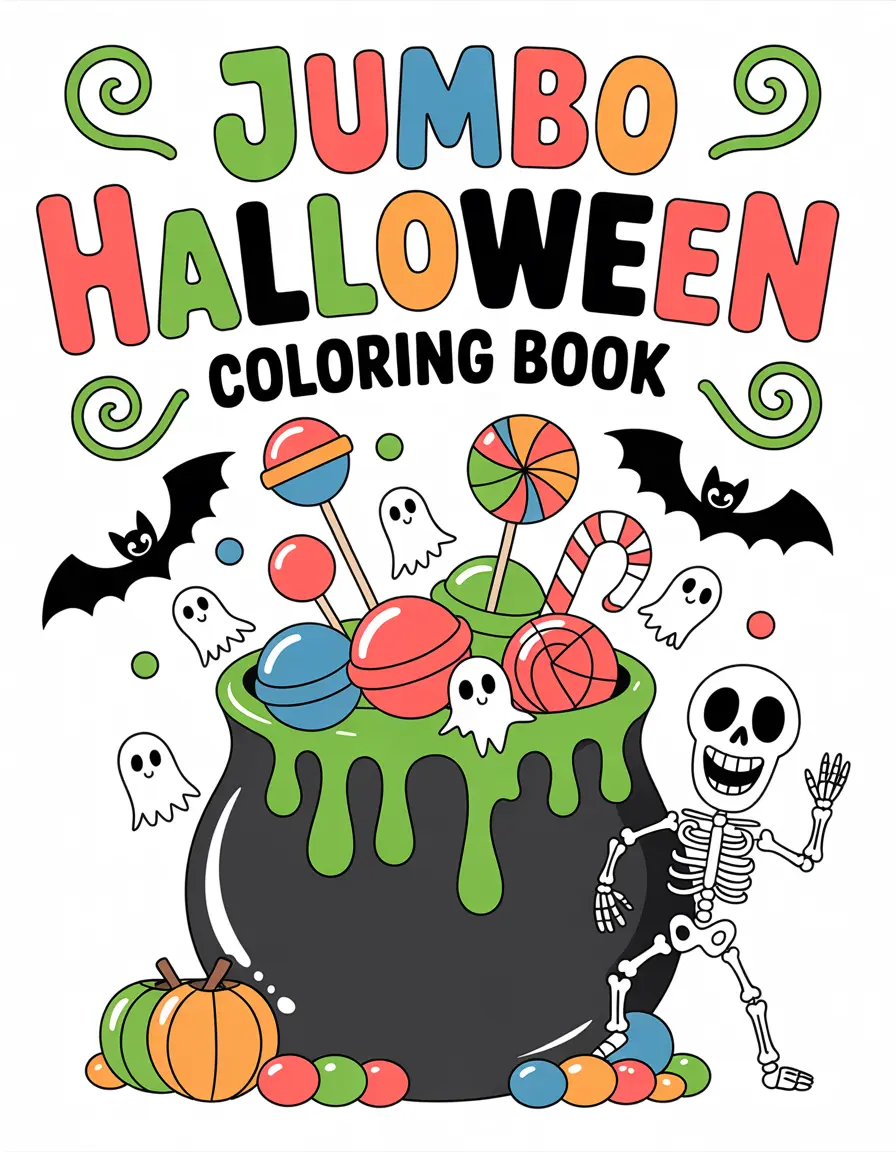 Jumbo Halloween Coloring Pages for Kids Robs Books