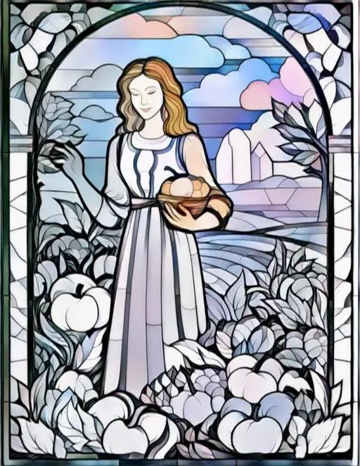 100 Stained-Glass Autumn Coloring 6 Robs Books