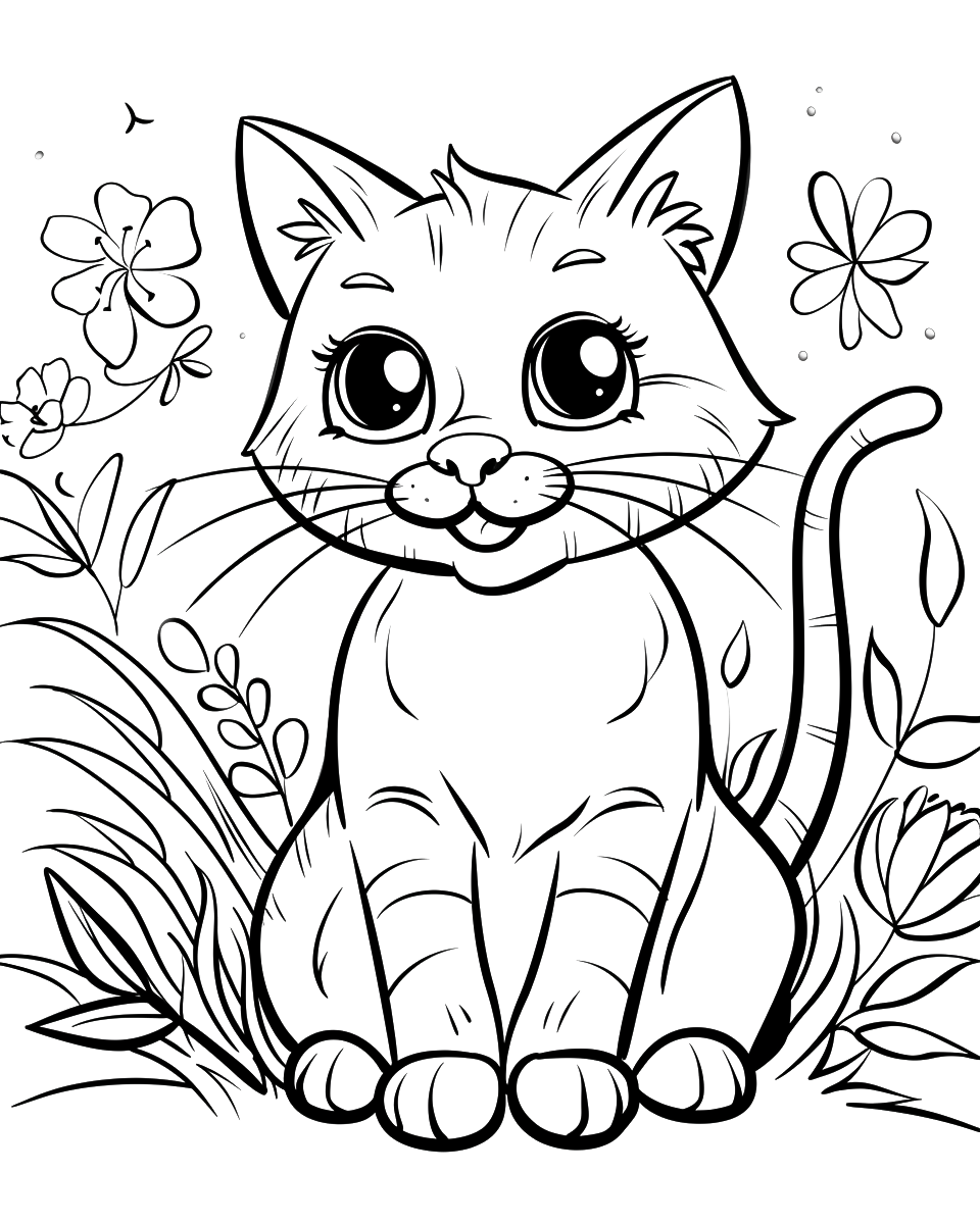 100 Kitty Cat Coloring Book Robs Books