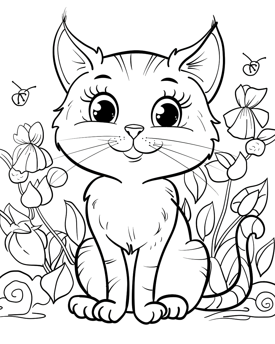 100 Kitty Cat Coloring Book Robs Books